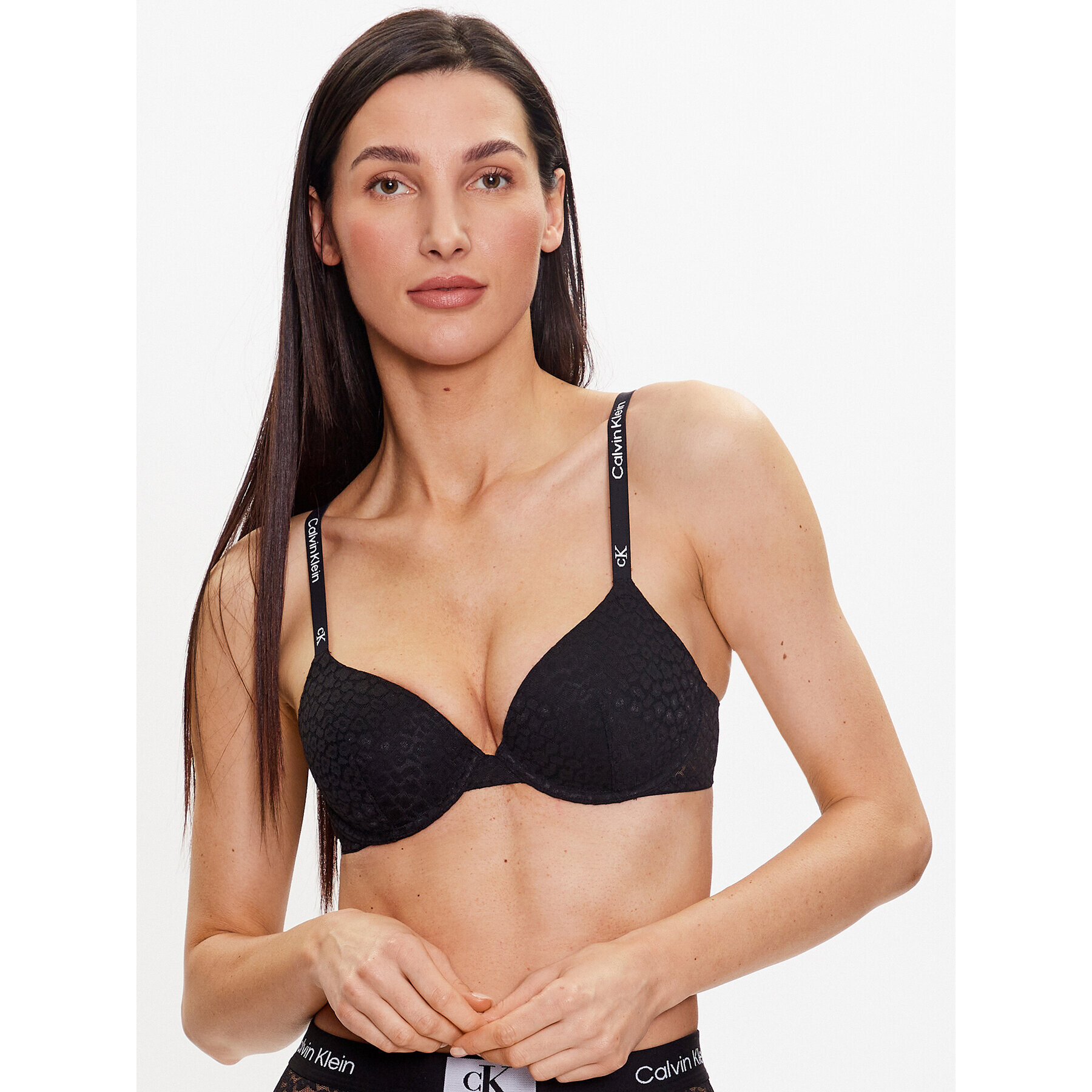 Calvin Klein Underwear Sutien cu armătură Lightly Lined 000QF7174E Negru - Pled.ro