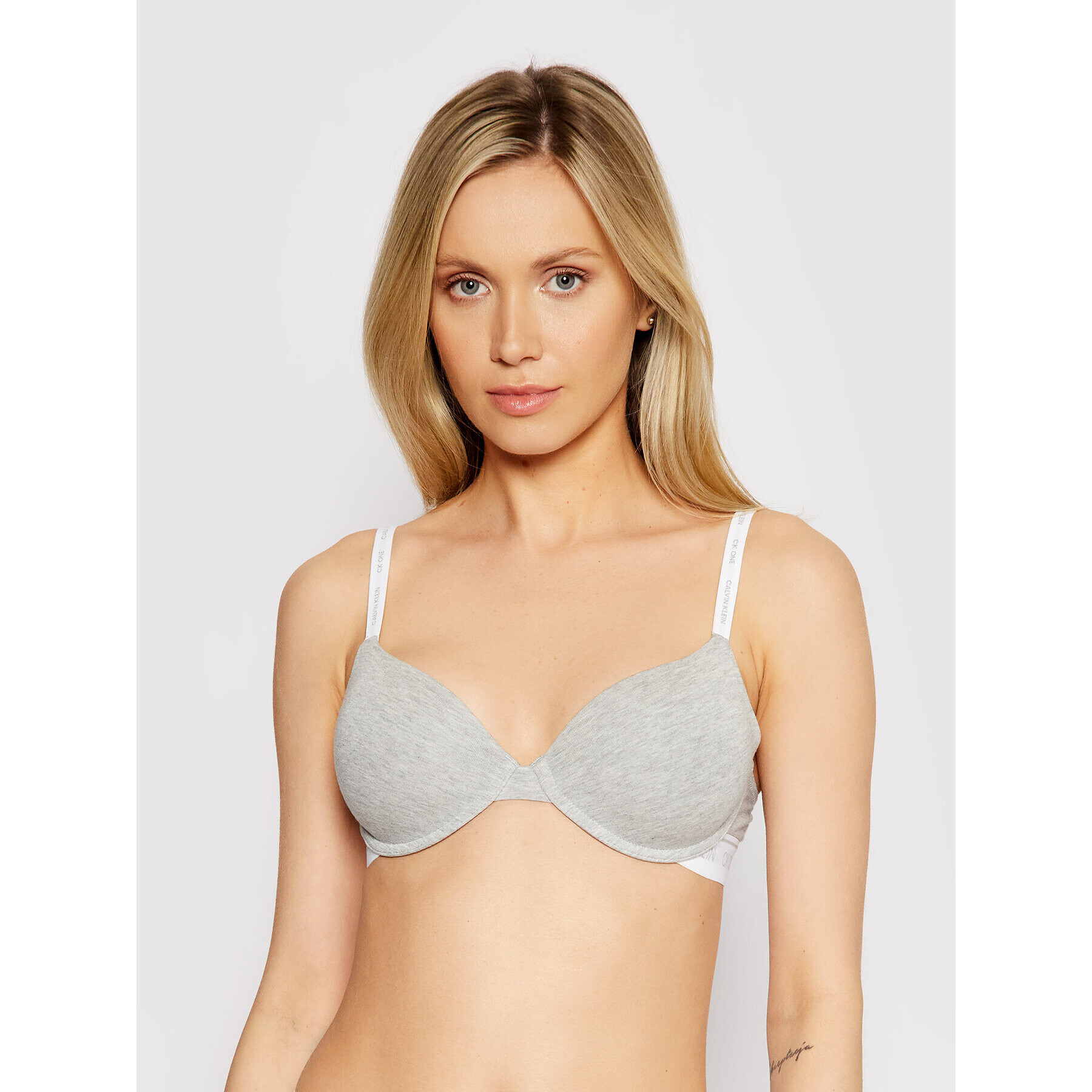 Calvin Klein Underwear Sutien cu armătură Lightly Lined Demi 000QF5732E Gri - Pled.ro