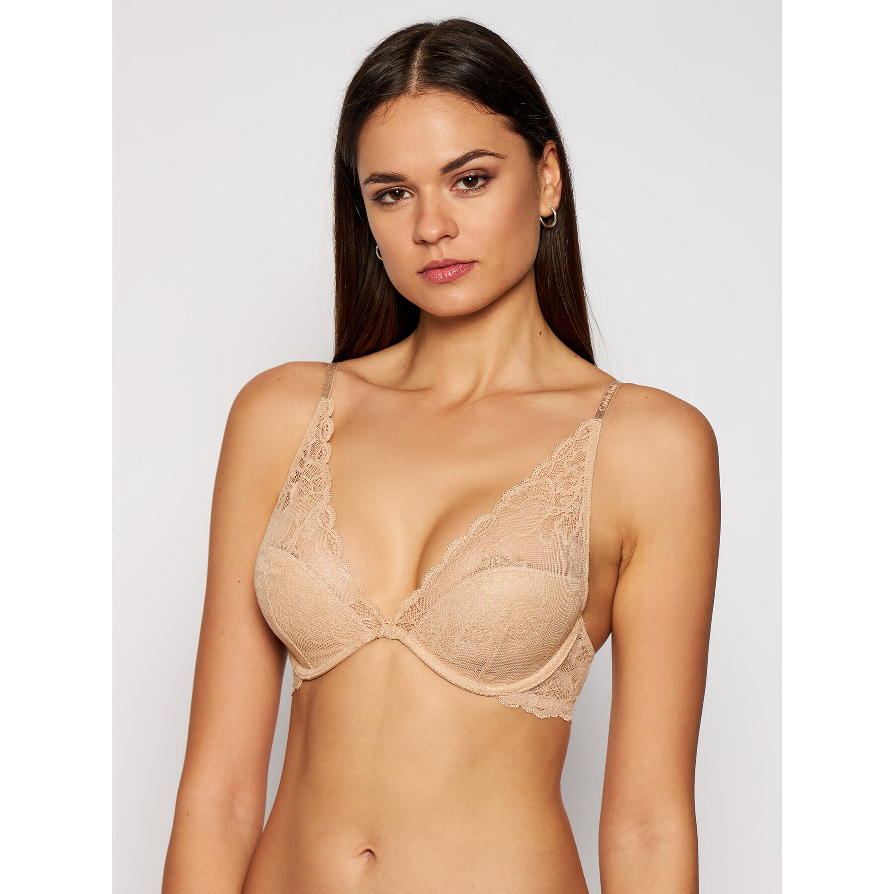 Calvin Klein Underwear Sutien cu armătură Seductive Comfort 000QF1436E Bej - Pled.ro