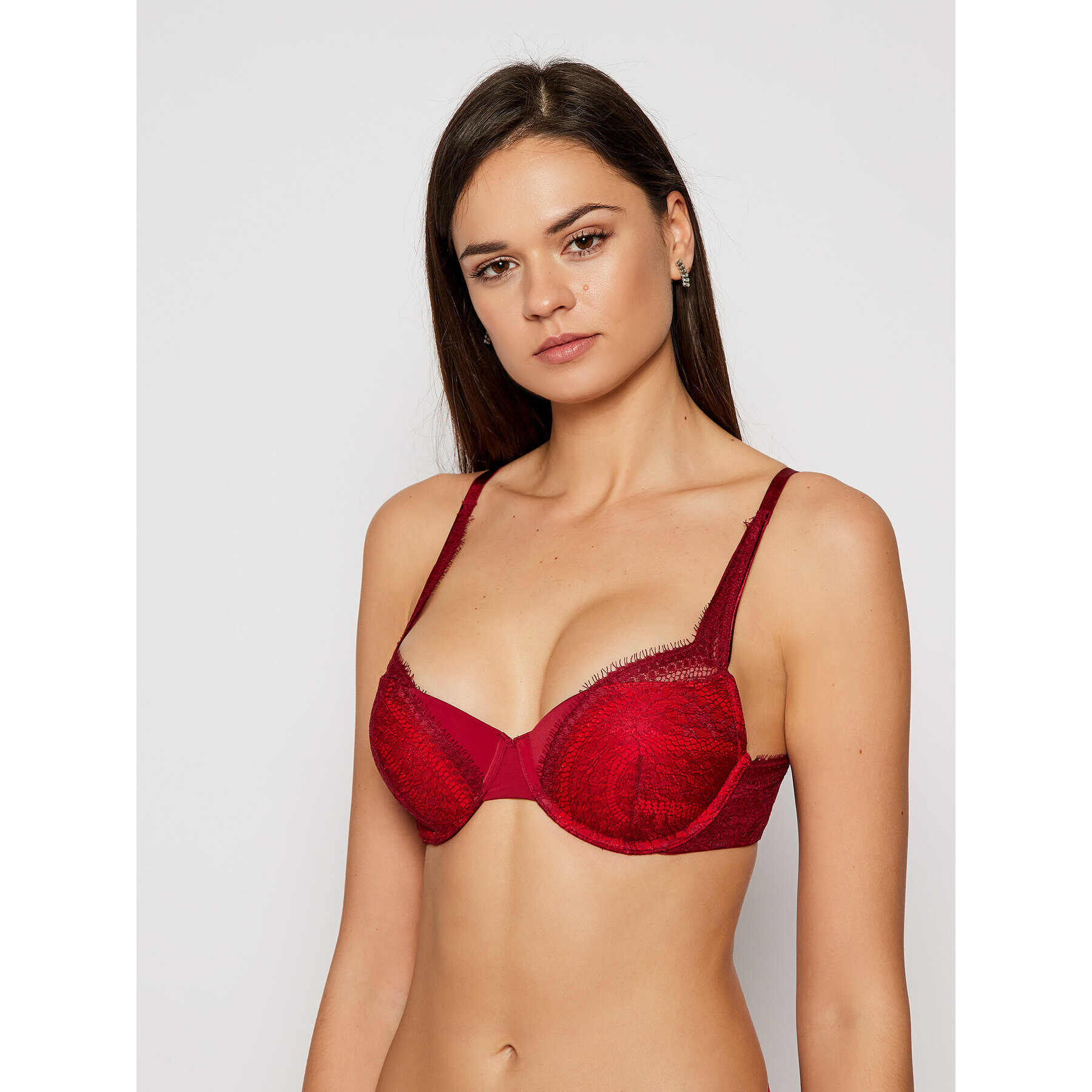 Calvin Klein Underwear Sutien Push-up 000QF5597E Roșu - Pled.ro