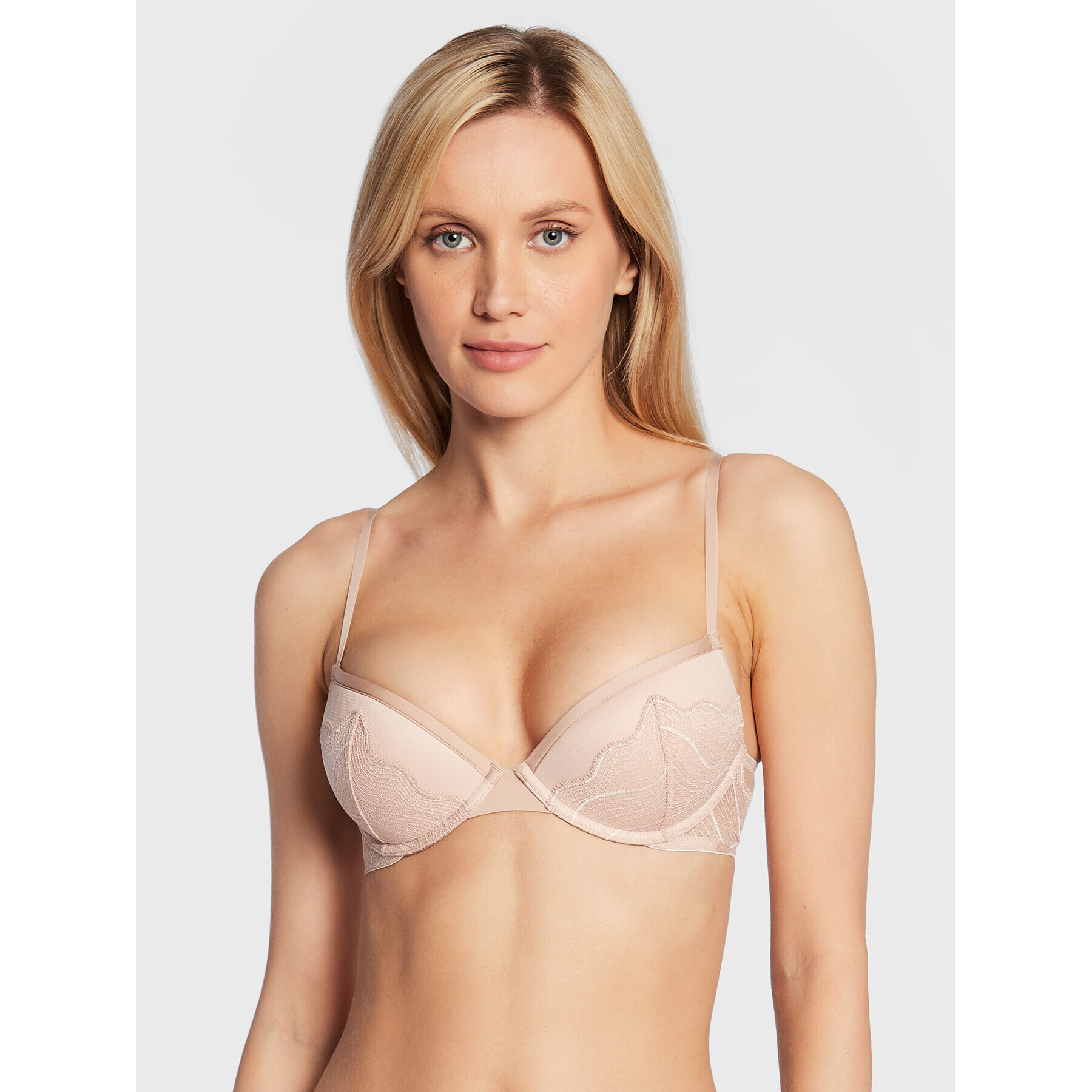 Calvin Klein Underwear Sutien Push-up 000QF6946E Bej - Pled.ro