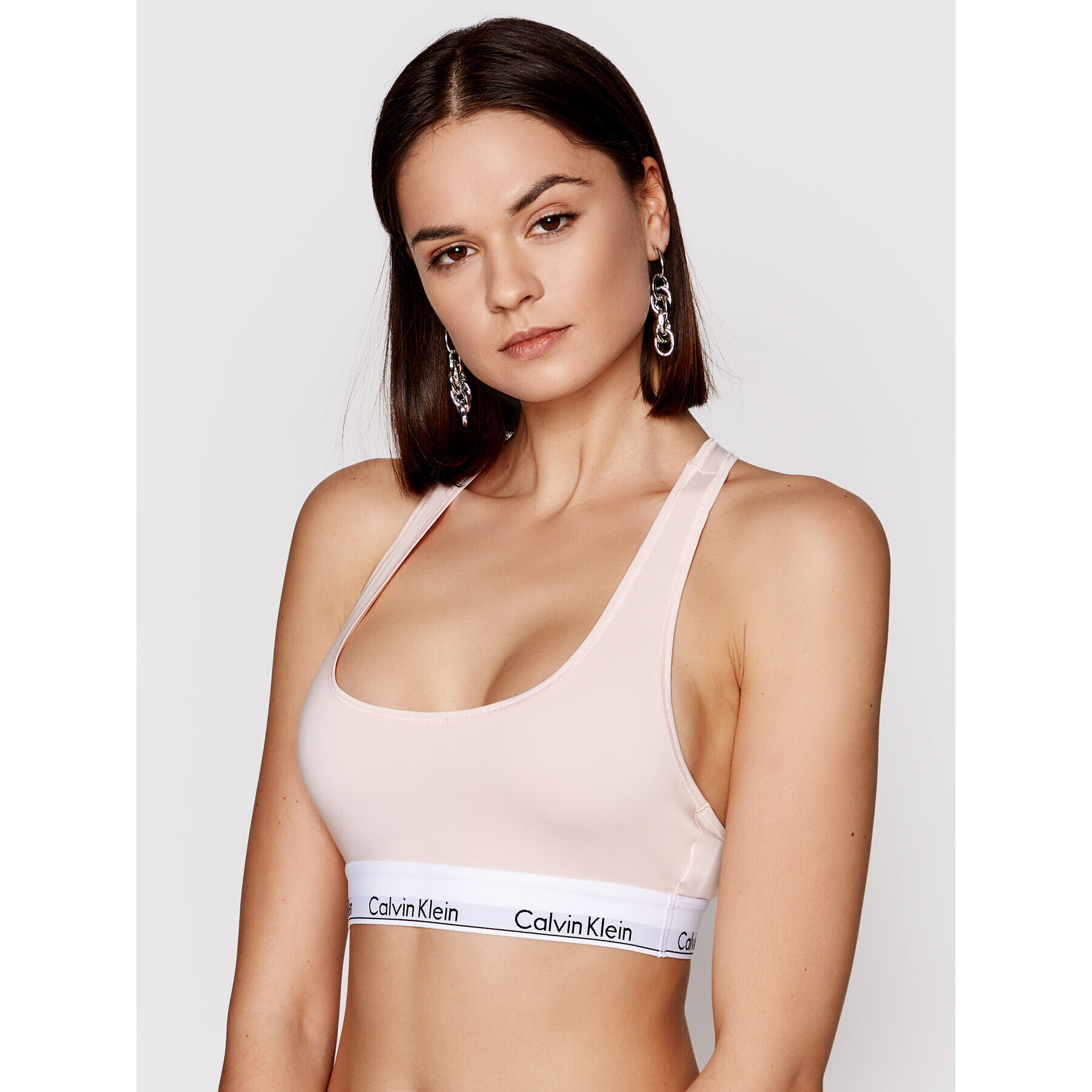 Calvin Klein Underwear Sutien top 0000F3785E Roz - Pled.ro