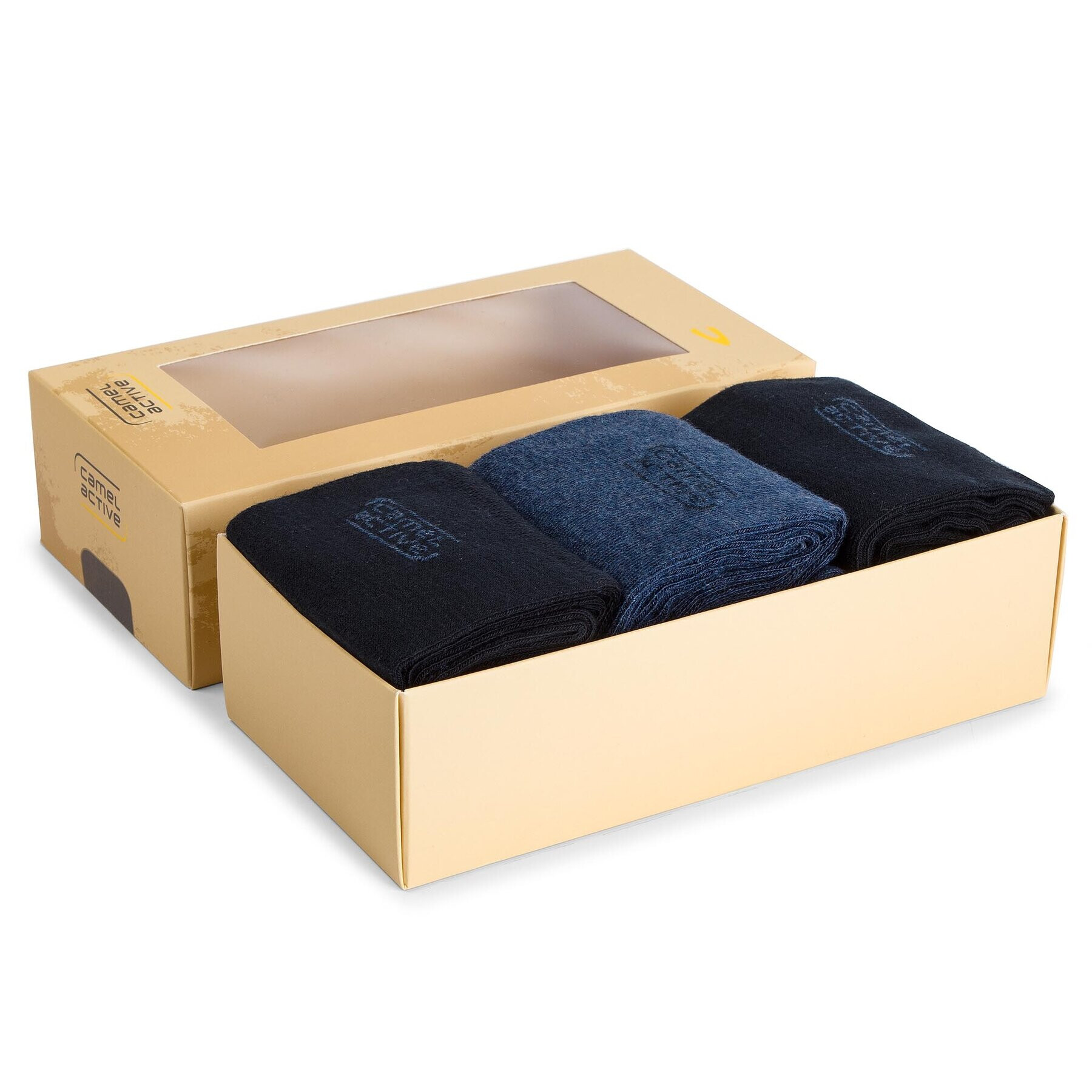 Camel Active Set de 3 perechi de șosete lungi pentru bărbați 6590X Negru - Pled.ro