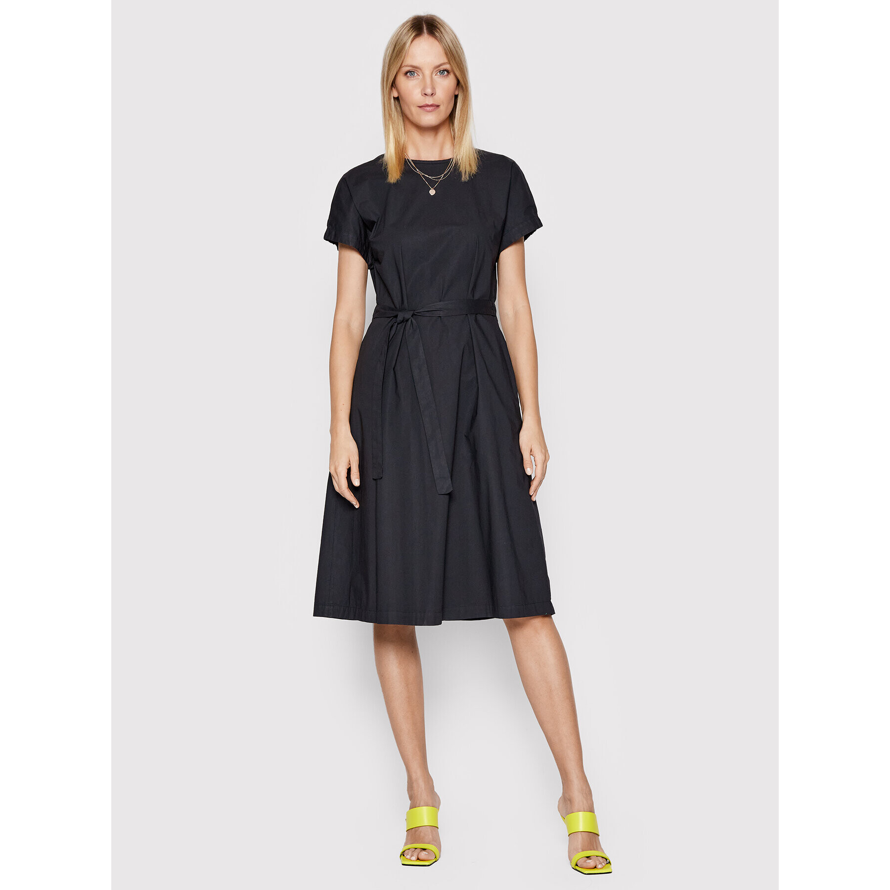 Cappellini Rochie de zi M02944T0 08788 Negru Regular Fit - Pled.ro