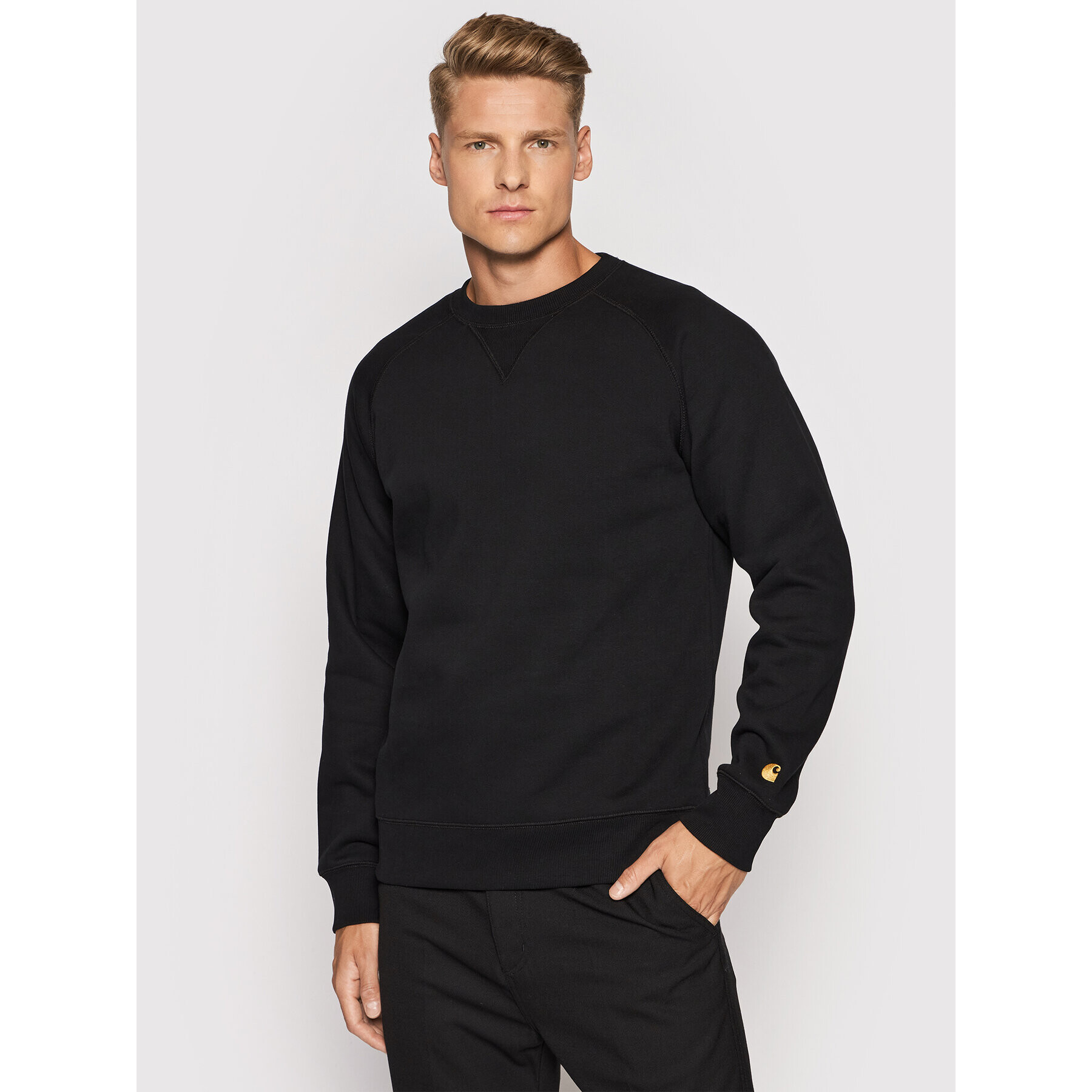 Carhartt WIP Bluză Chase I024652 Negru Regular Fit - Pled.ro