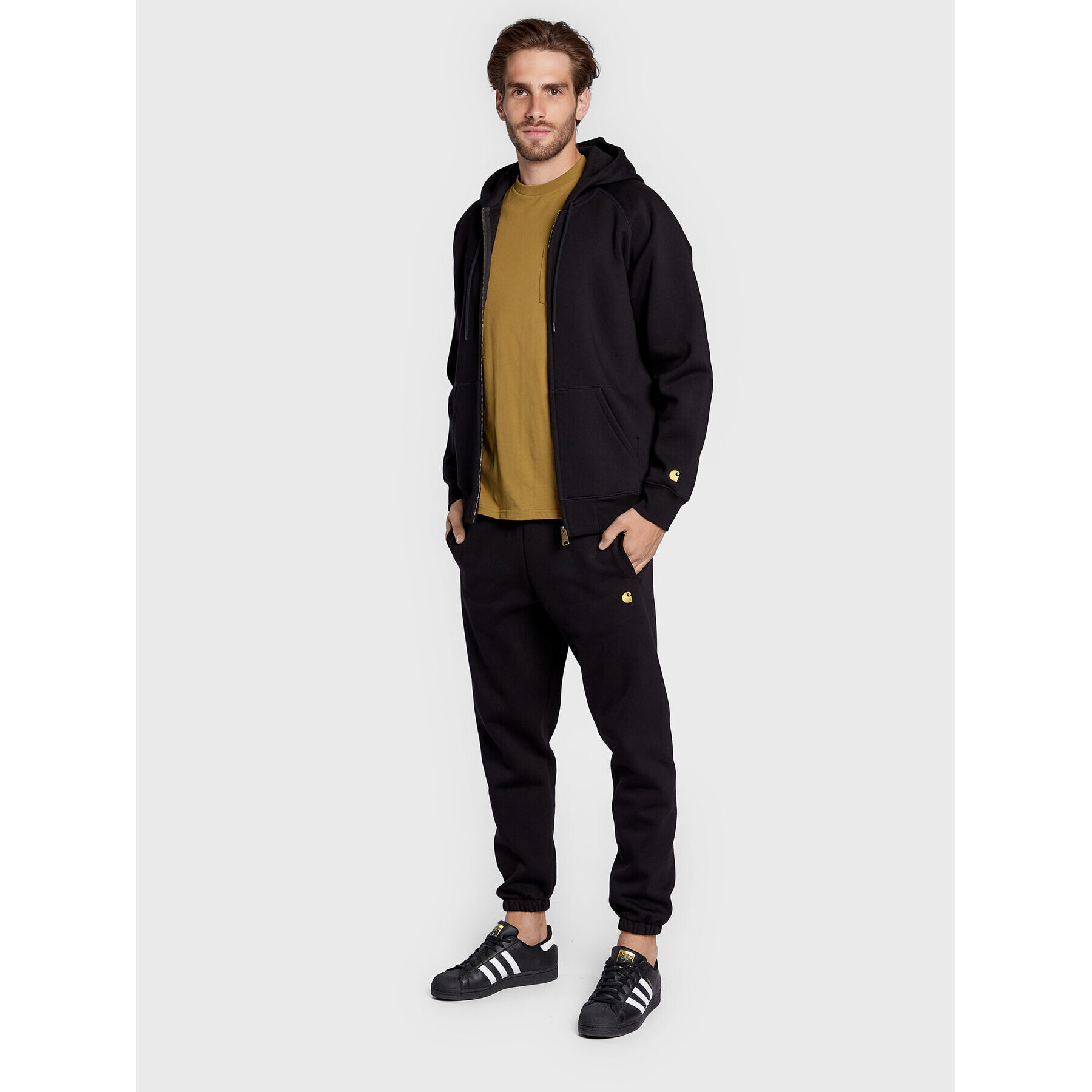 Carhartt WIP Bluză Chase I026385 Negru Regular Fit - Pled.ro