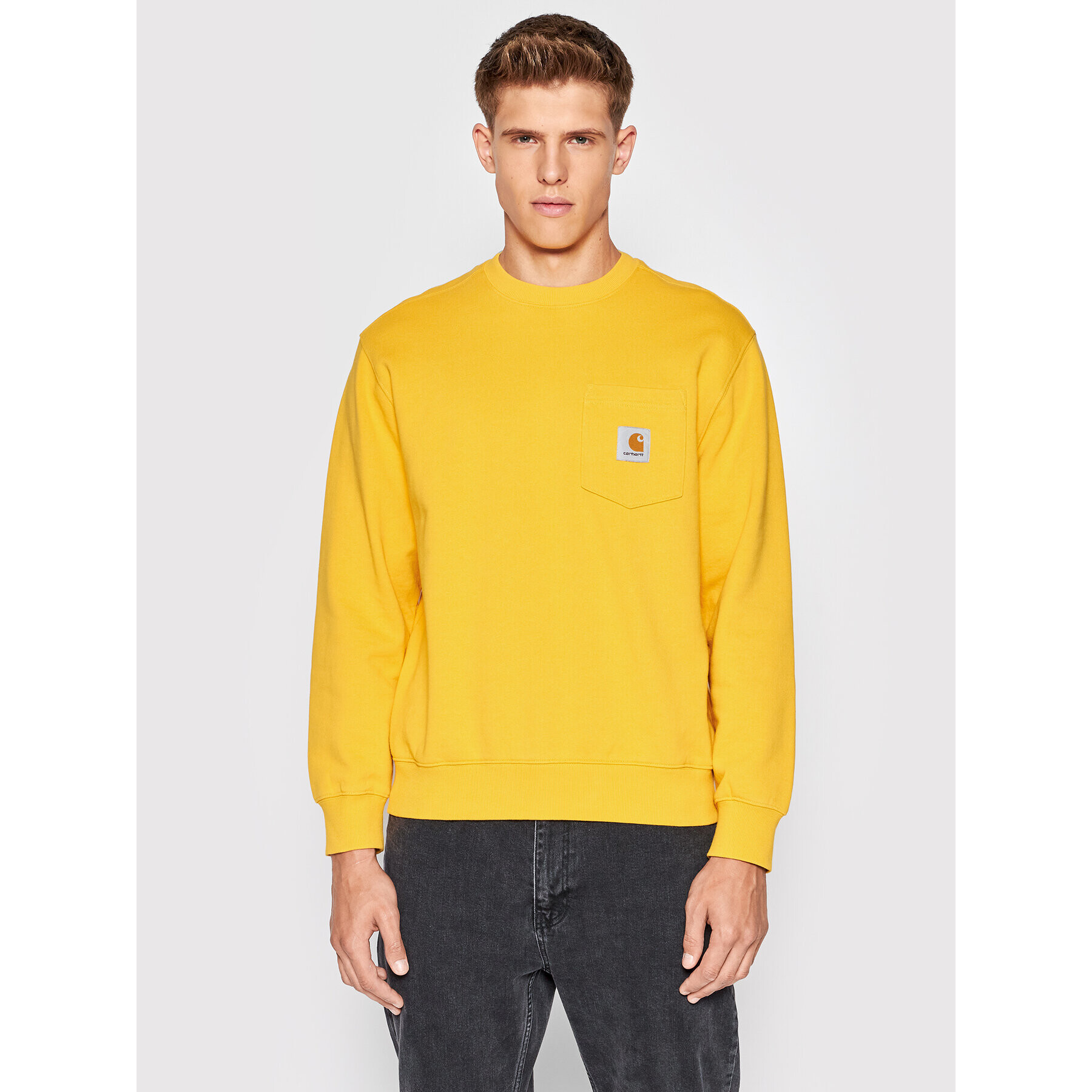 Carhartt WIP Bluză Pocket Sweat I027681 Galben Loose Fit - Pled.ro