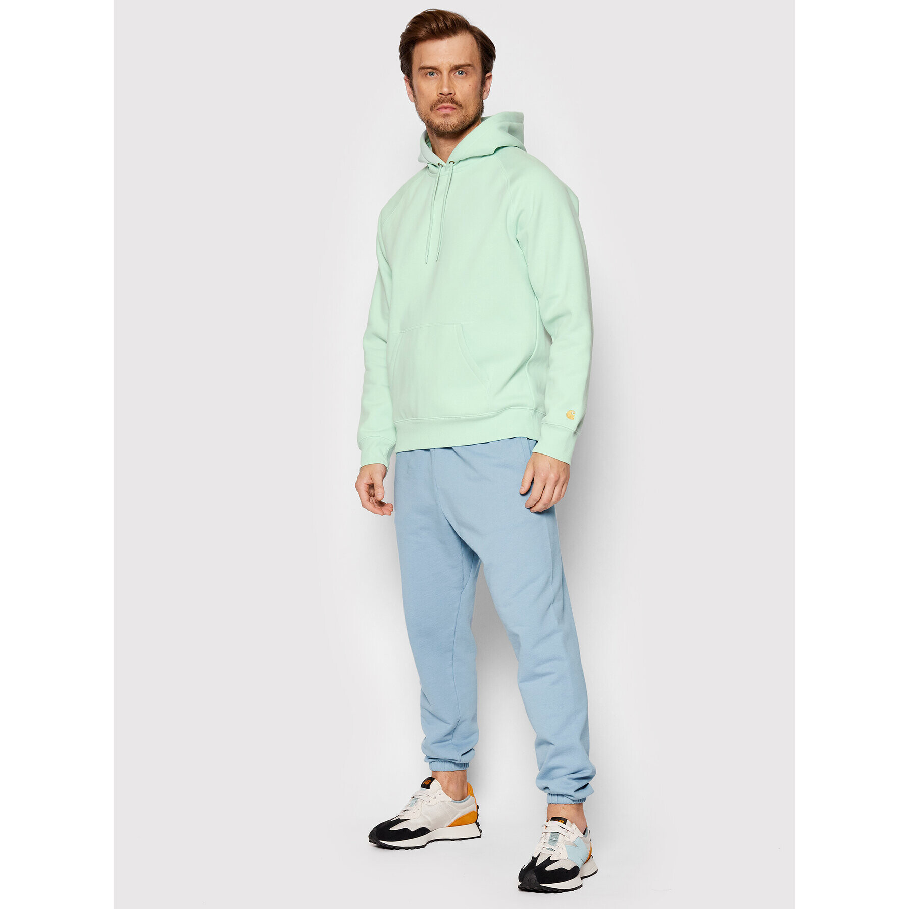 Carhartt WIP Bluză Chase I026384 Verde Regular Fit - Pled.ro