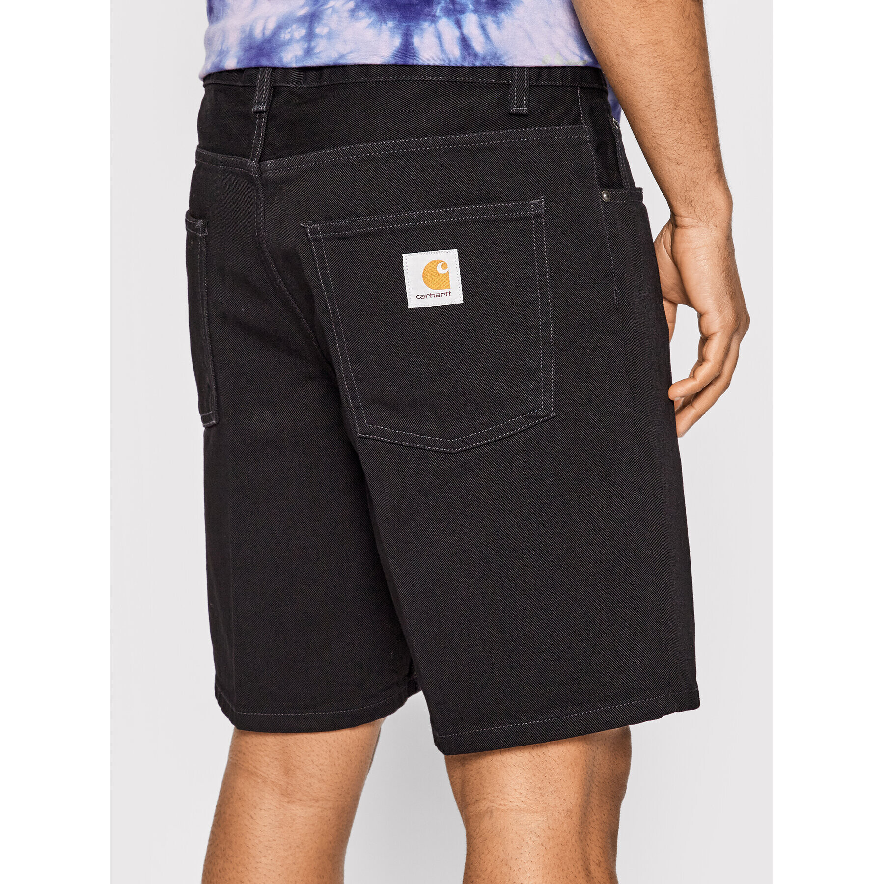 Carhartt WIP Pantaloni scurți de blugi Newel I029209 Negru Relaxed Fit - Pled.ro