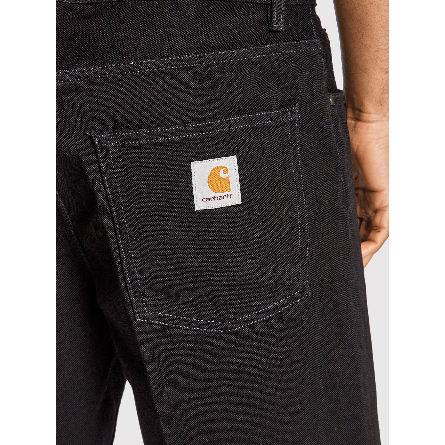 Carhartt WIP Pantaloni scurți de blugi Newel I029209 Negru Relaxed Fit - Pled.ro