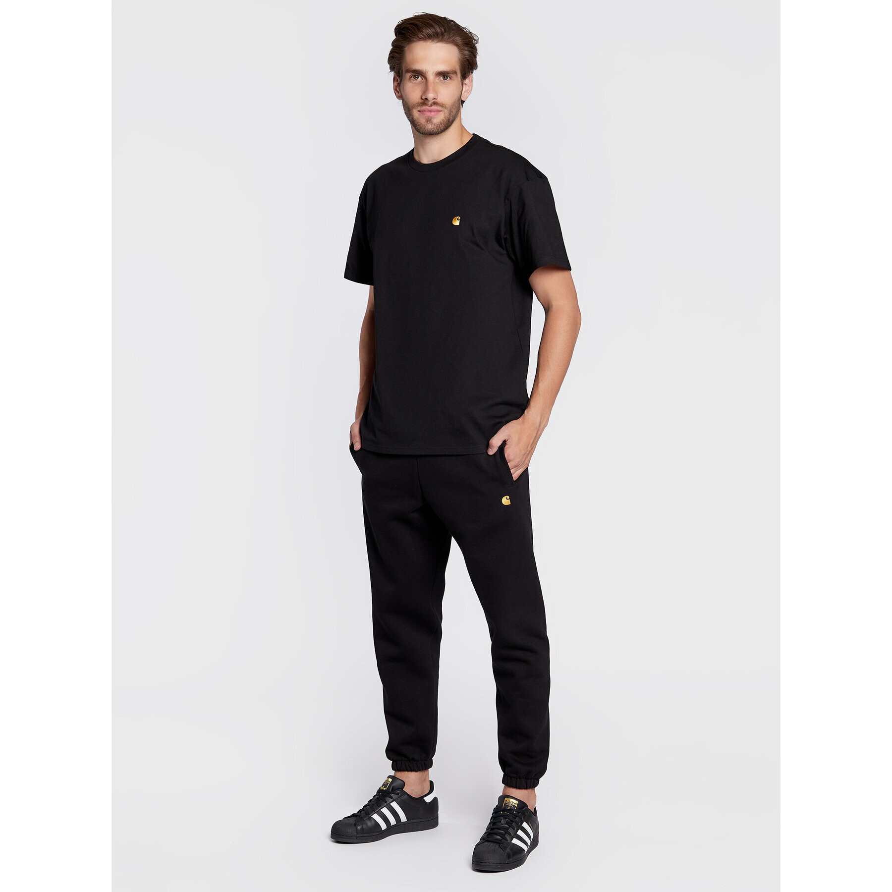 Carhartt WIP Tricou Chase I026391 Negru Regular Fit - Pled.ro