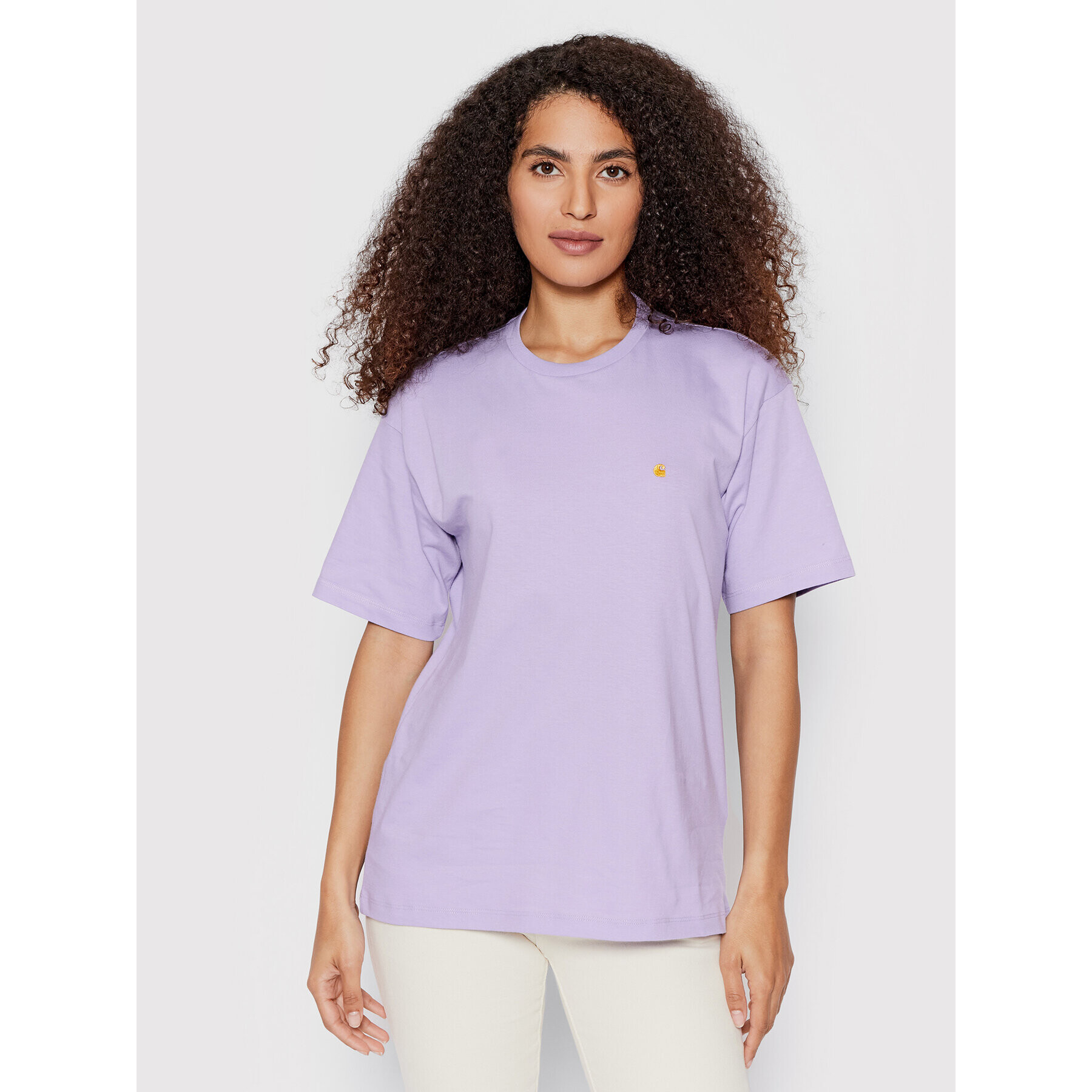 Carhartt WIP Tricou Chase I029072 Violet Relaxed Fit - Pled.ro