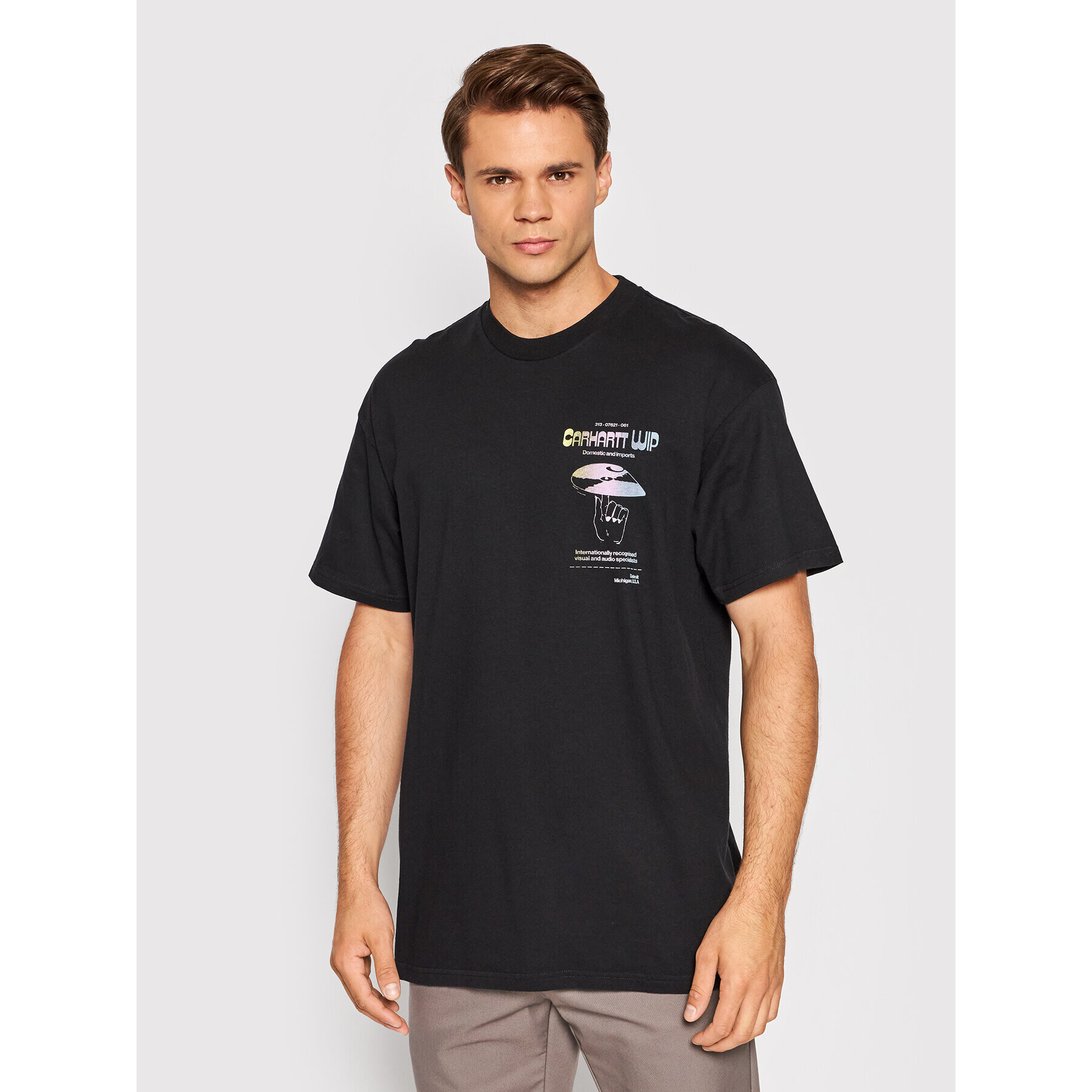 Carhartt WIP Tricou Imports I030183 Negru Loose Fit - Pled.ro