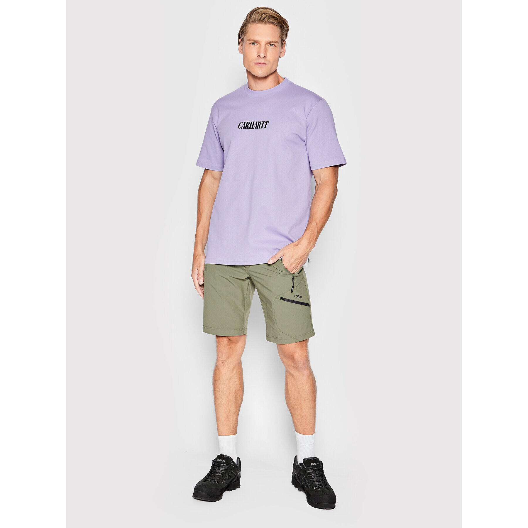 Carhartt WIP Tricou Multi Star Script I030198 Violet Regular Fit - Pled.ro