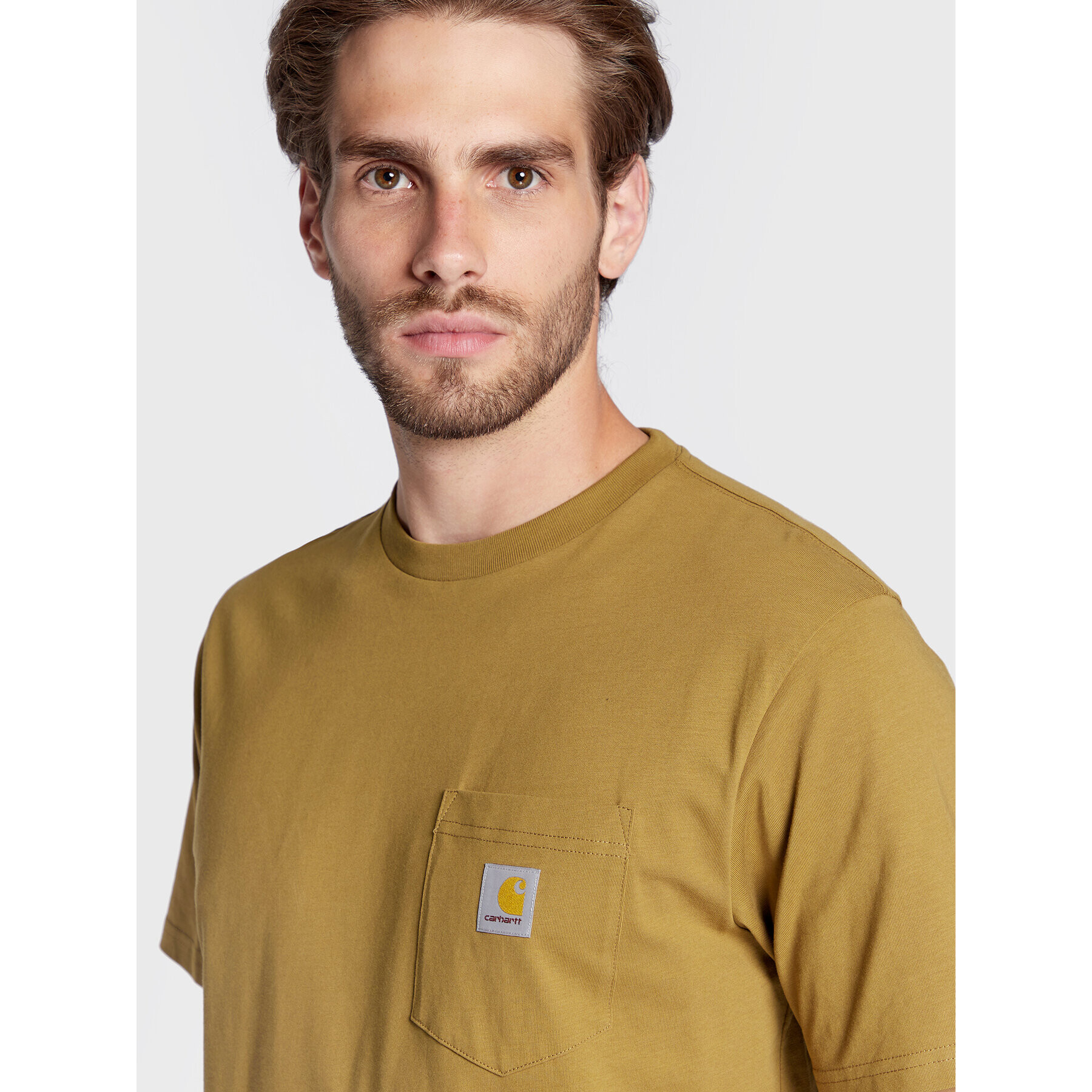 Carhartt WIP Tricou Pocket I030434 Maro Regular Fit - Pled.ro