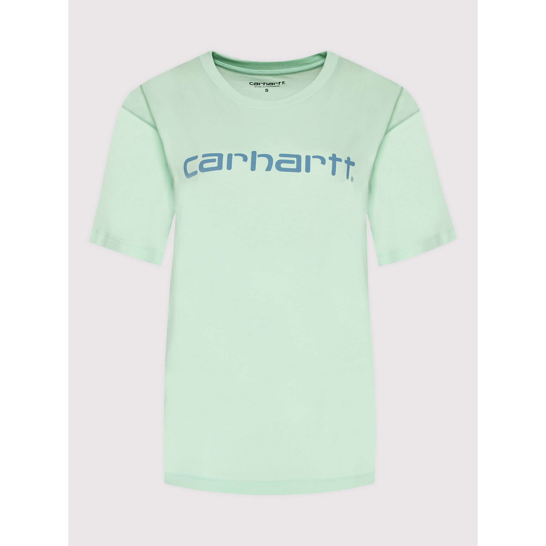 Carhartt WIP Tricou Script I029076 Verde Relaxed Fit - Pled.ro