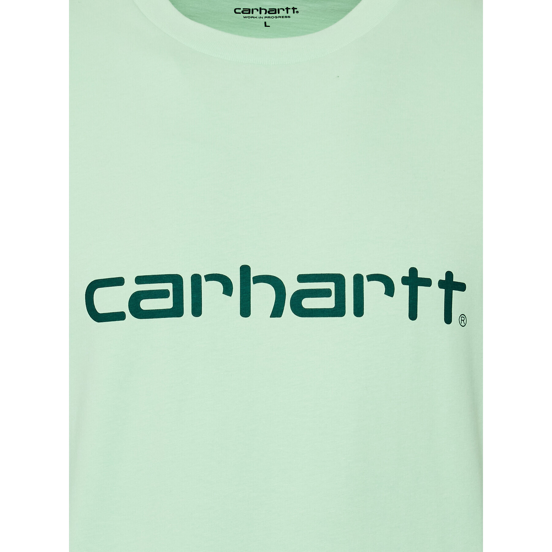 Carhartt WIP Tricou Script I031047 Verde Regular Fit - Pled.ro