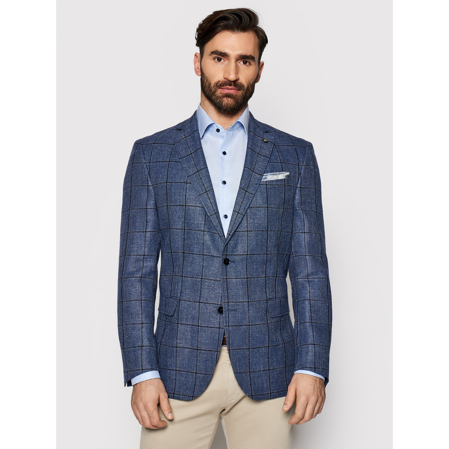 Carl Gross Sacou Cg Theo Sv 124752-022 Bleumarin Regular Fit - Pled.ro