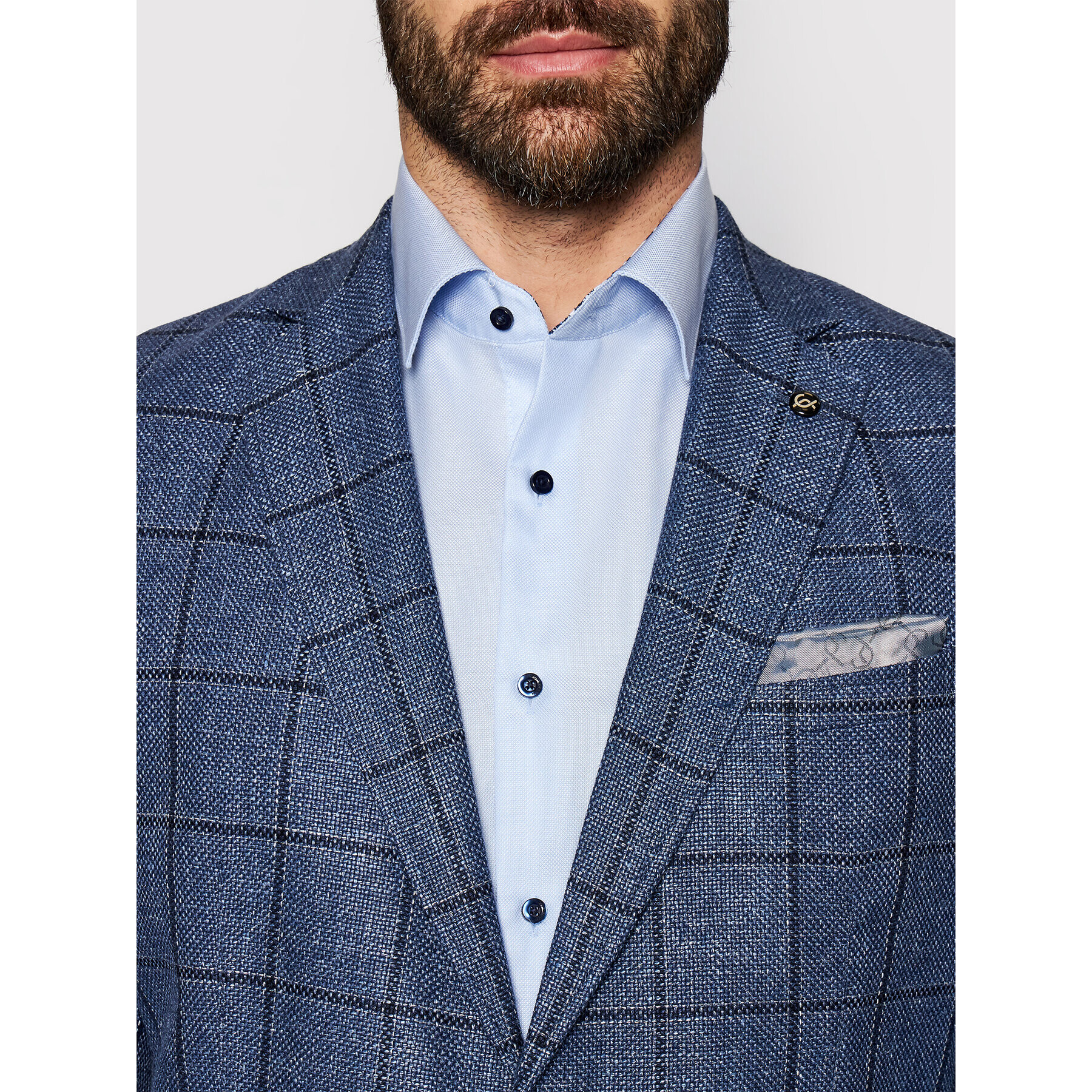 Carl Gross Sacou Cg Theo Sv 124752-022 Bleumarin Regular Fit - Pled.ro