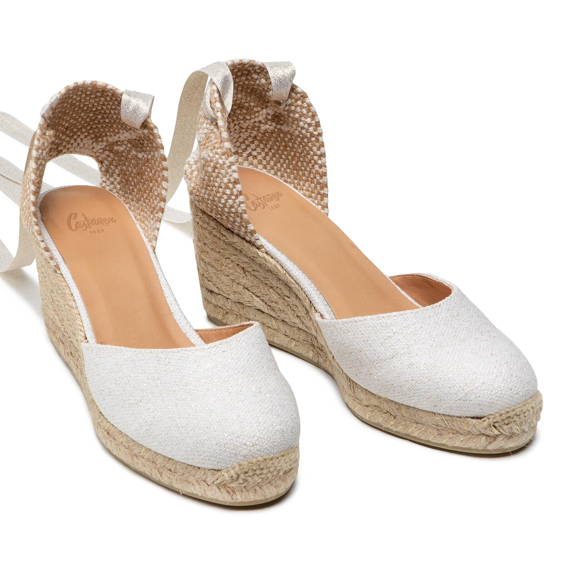 Castañer Espadrile Carina/6/032 021769-4078 Alb - Pled.ro