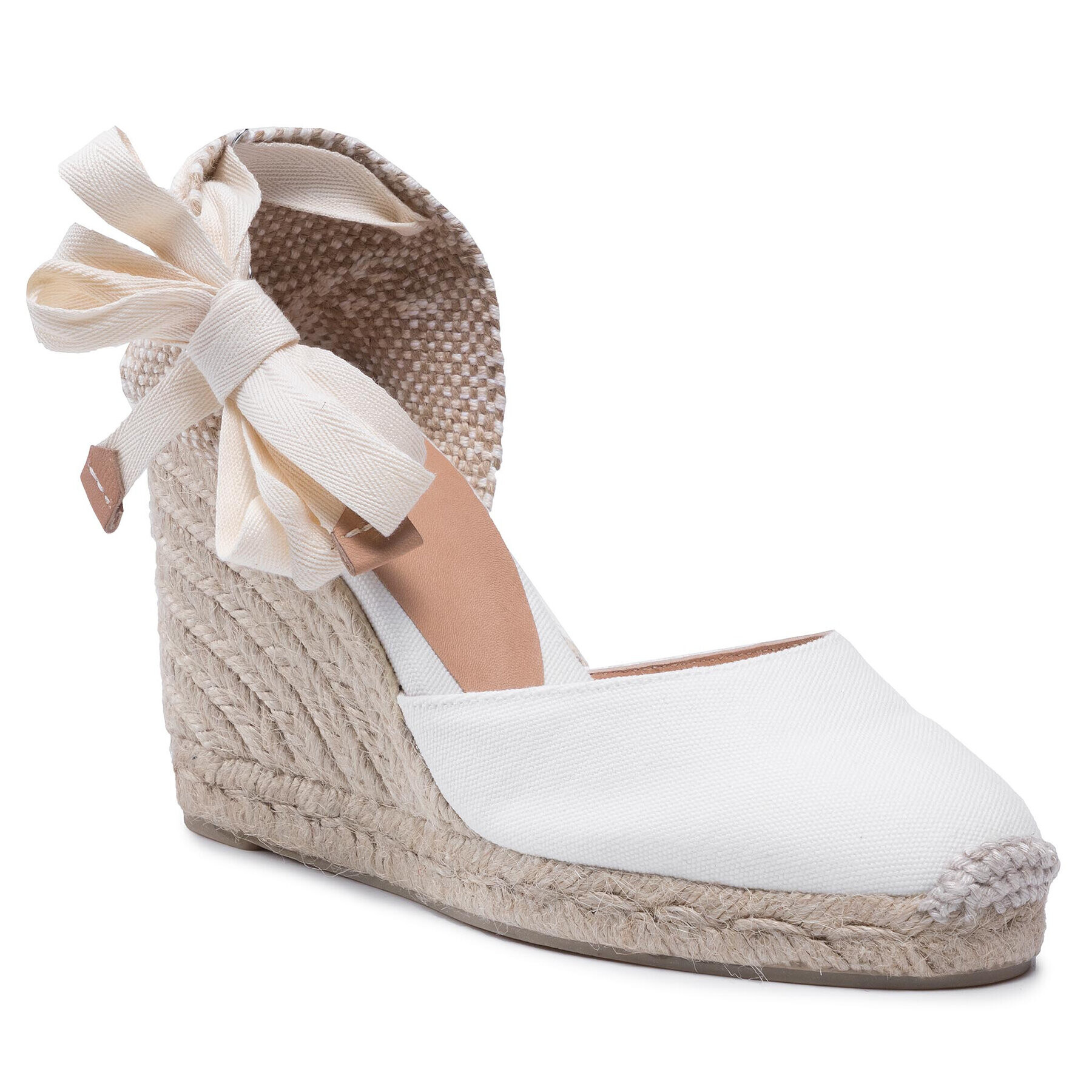 Castañer Espadrile Carina/8/001 020962-200 Alb - Pled.ro