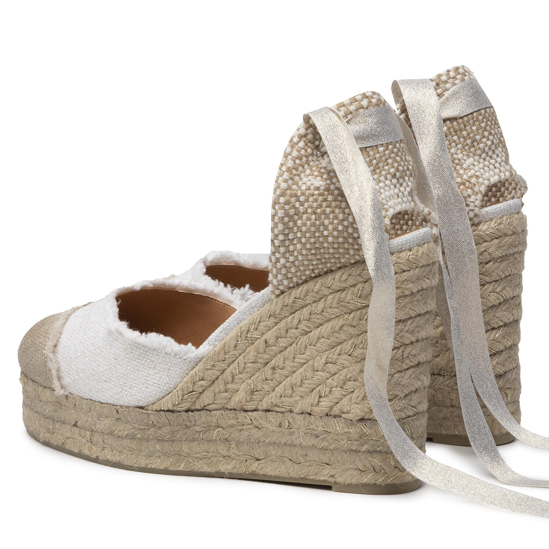 Castañer Espadrile Catalina/8ED/032 022754-4078 Alb - Pled.ro