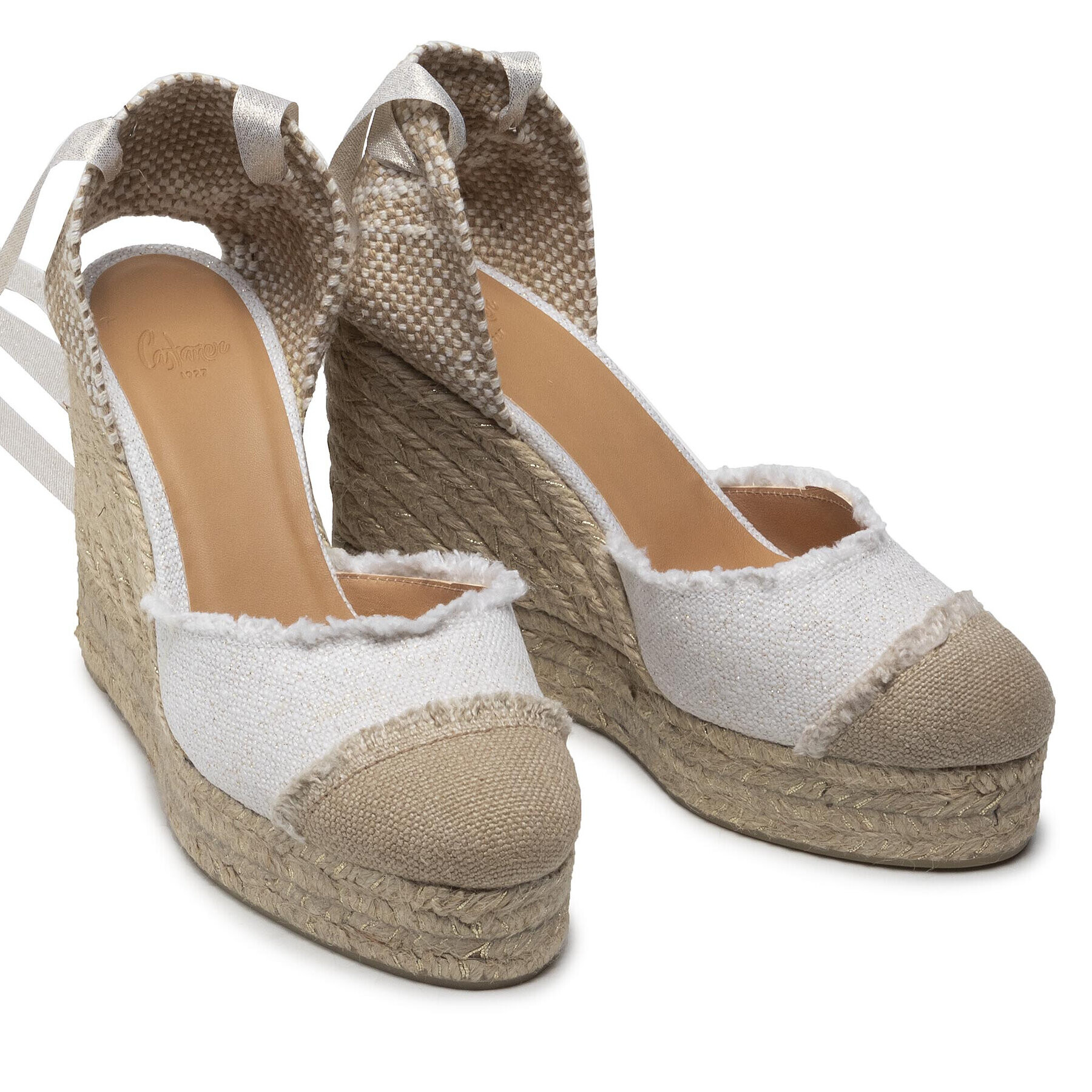 Castañer Espadrile Catalina/8ED/032 022754-4078 Alb - Pled.ro