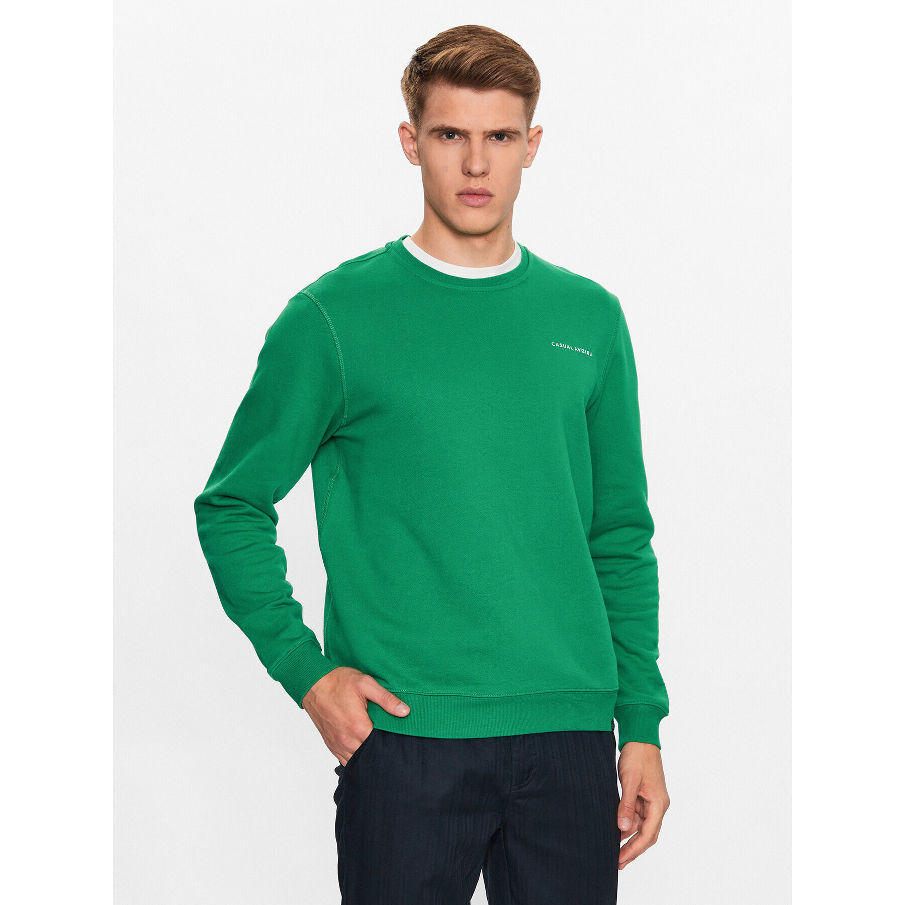 Casual Friday Bluză 20504054 Verde Regular Fit - Pled.ro