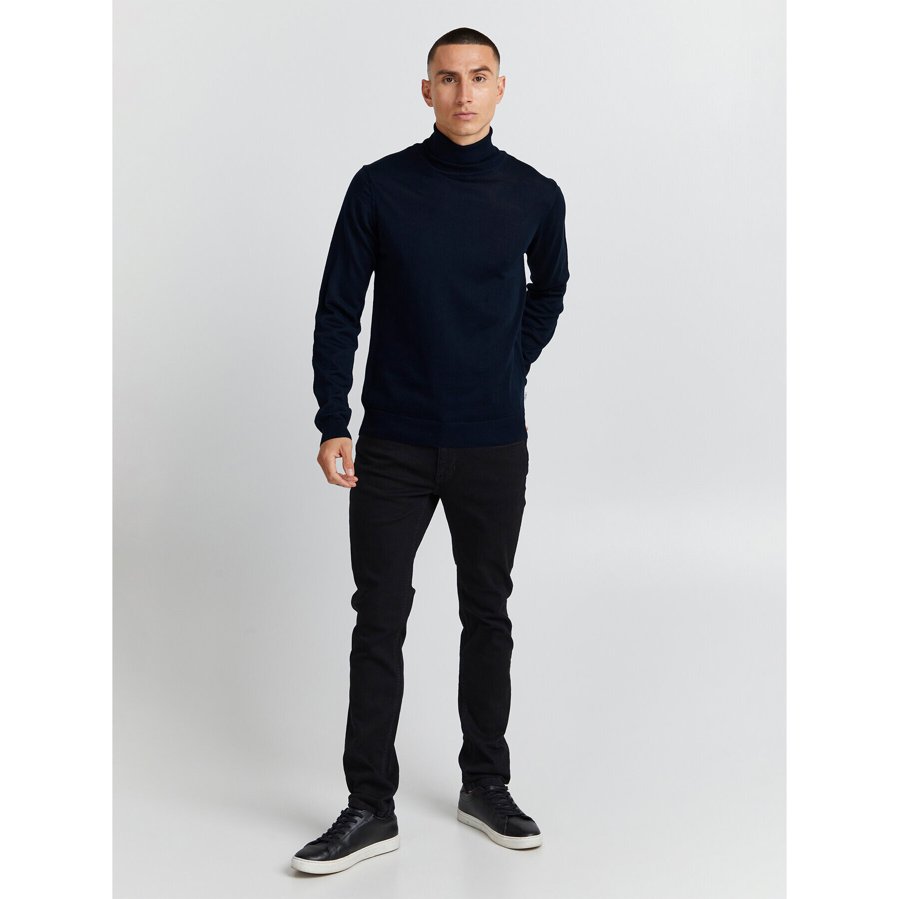 Casual Friday Bluză cu gât 501483 Bleumarin Regular Fit - Pled.ro