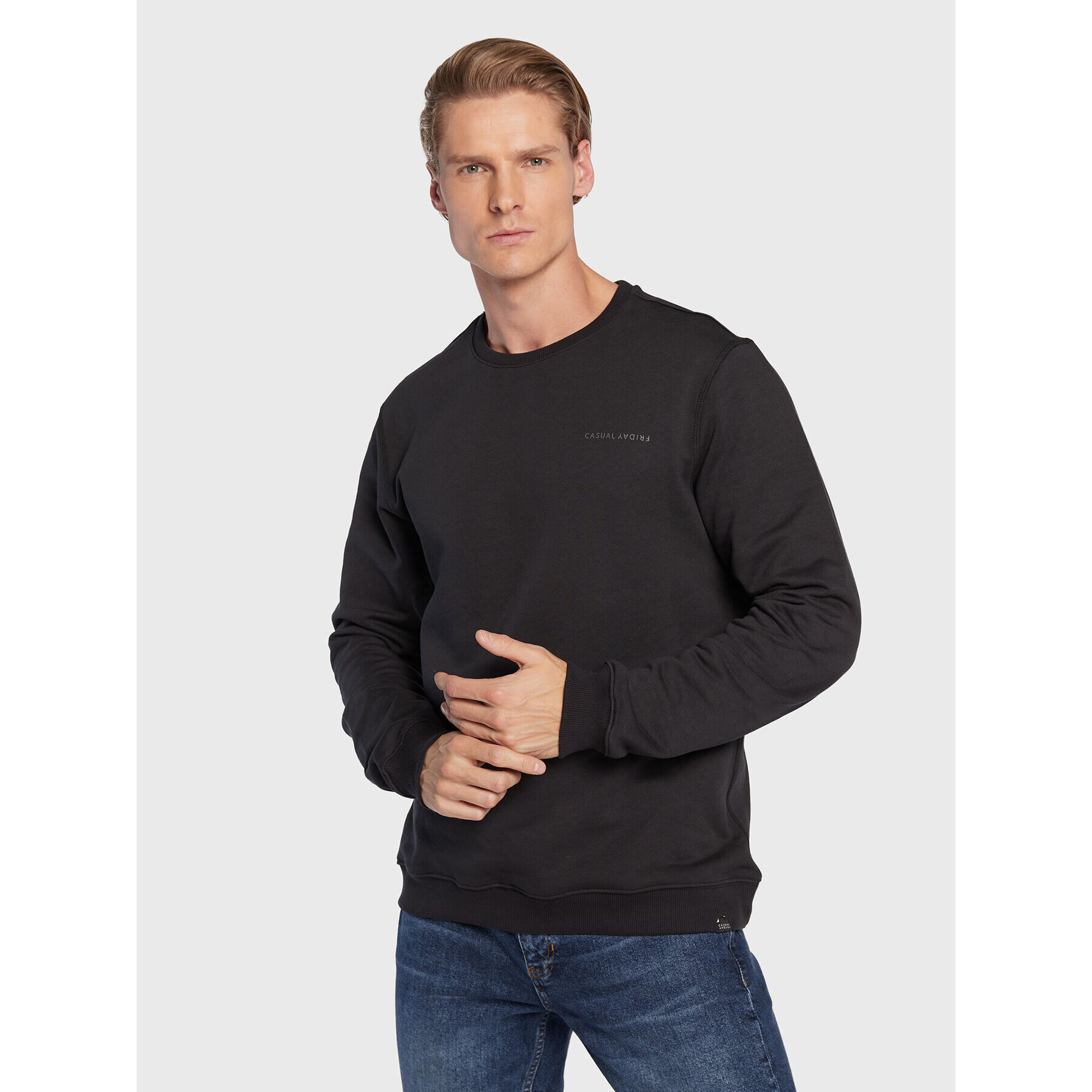 Casual Friday Bluză Severin 20504054 Negru Regular Fit - Pled.ro