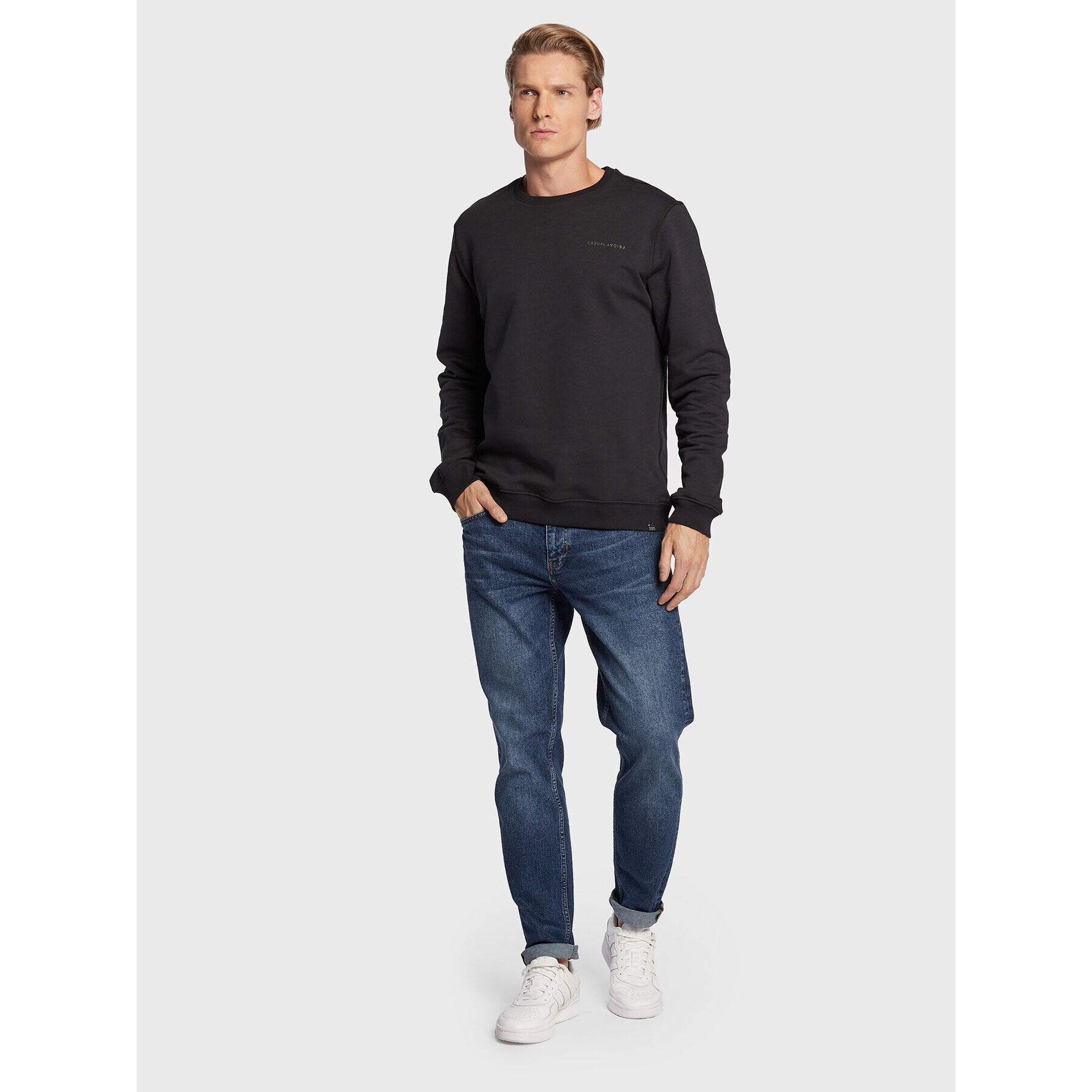 Casual Friday Bluză Severin 20504054 Negru Regular Fit - Pled.ro