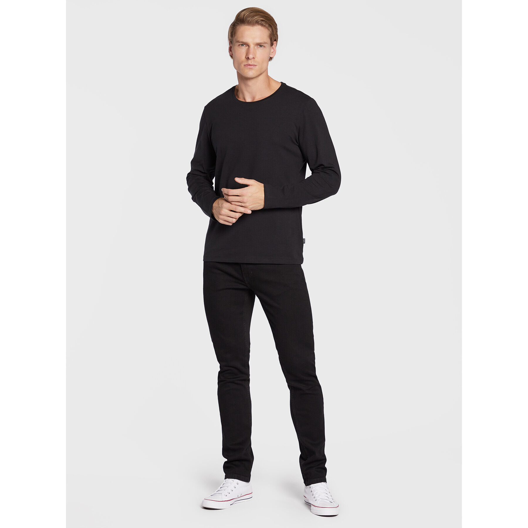 Casual Friday Longsleeve Theo 20503726 Negru Slim Fit - Pled.ro