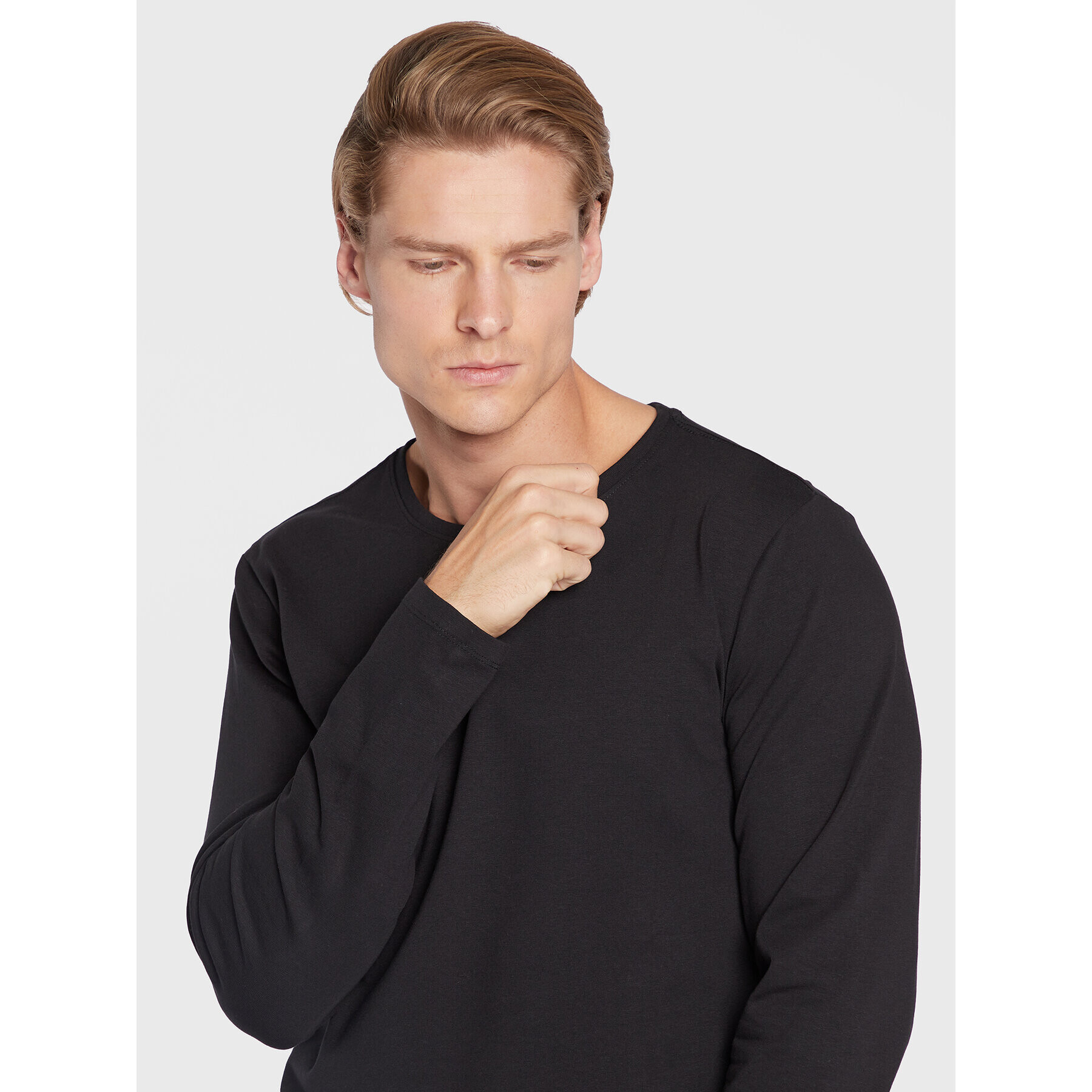 Casual Friday Longsleeve Theo 20503726 Negru Slim Fit - Pled.ro