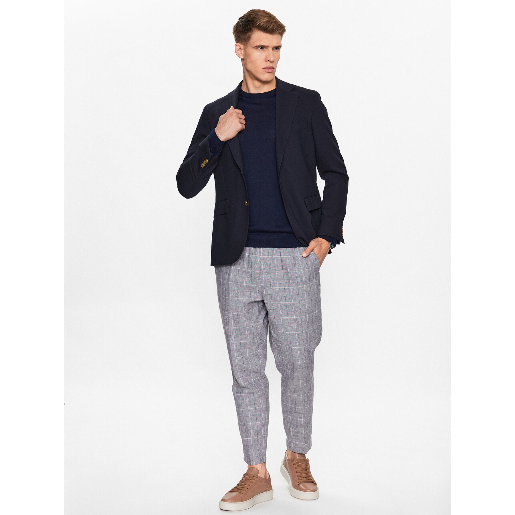 Casual Friday Pulover 20504485 Bleumarin Slim Fit - Pled.ro