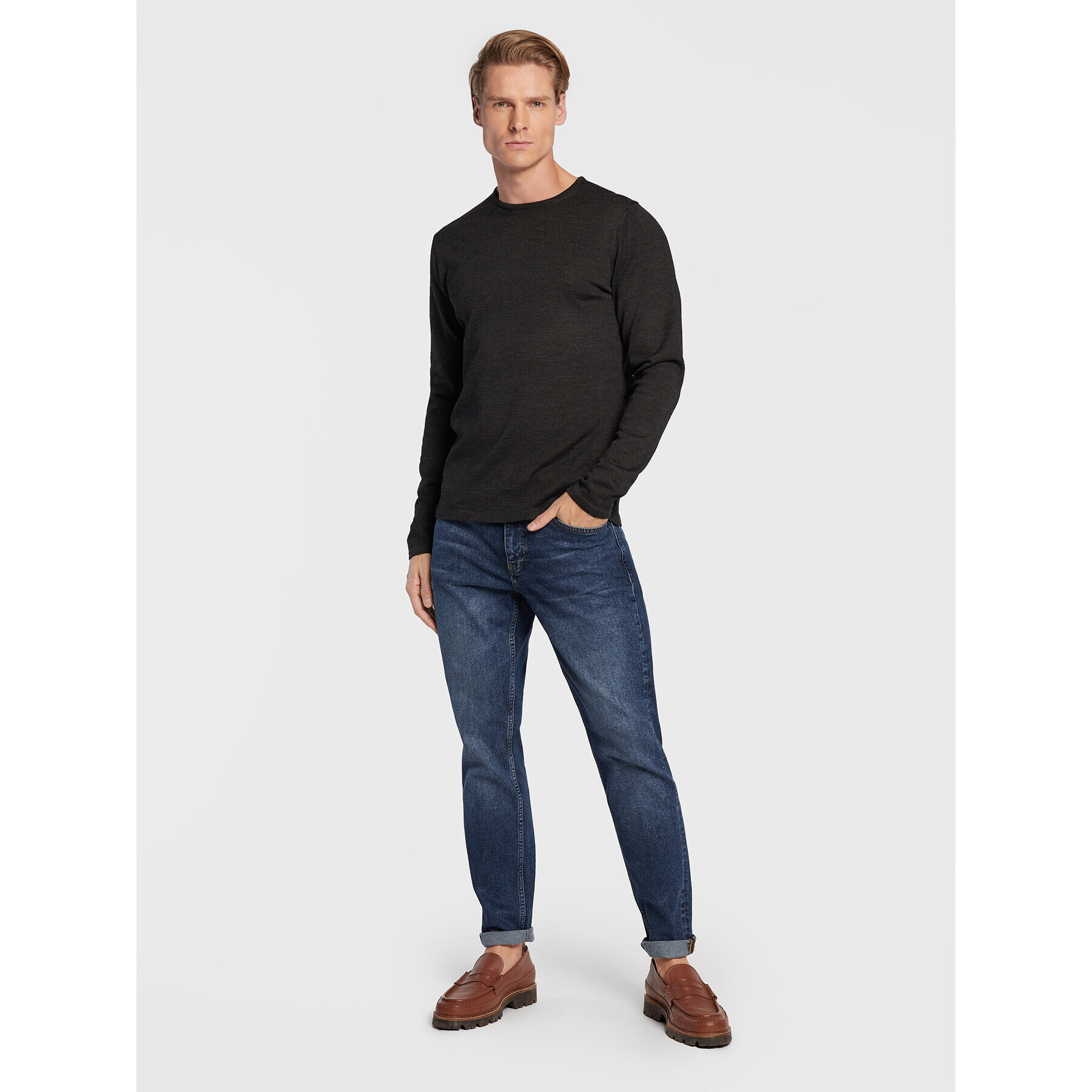 Casual Friday Pulover Kent 20501343 Gri Slim Fit - Pled.ro