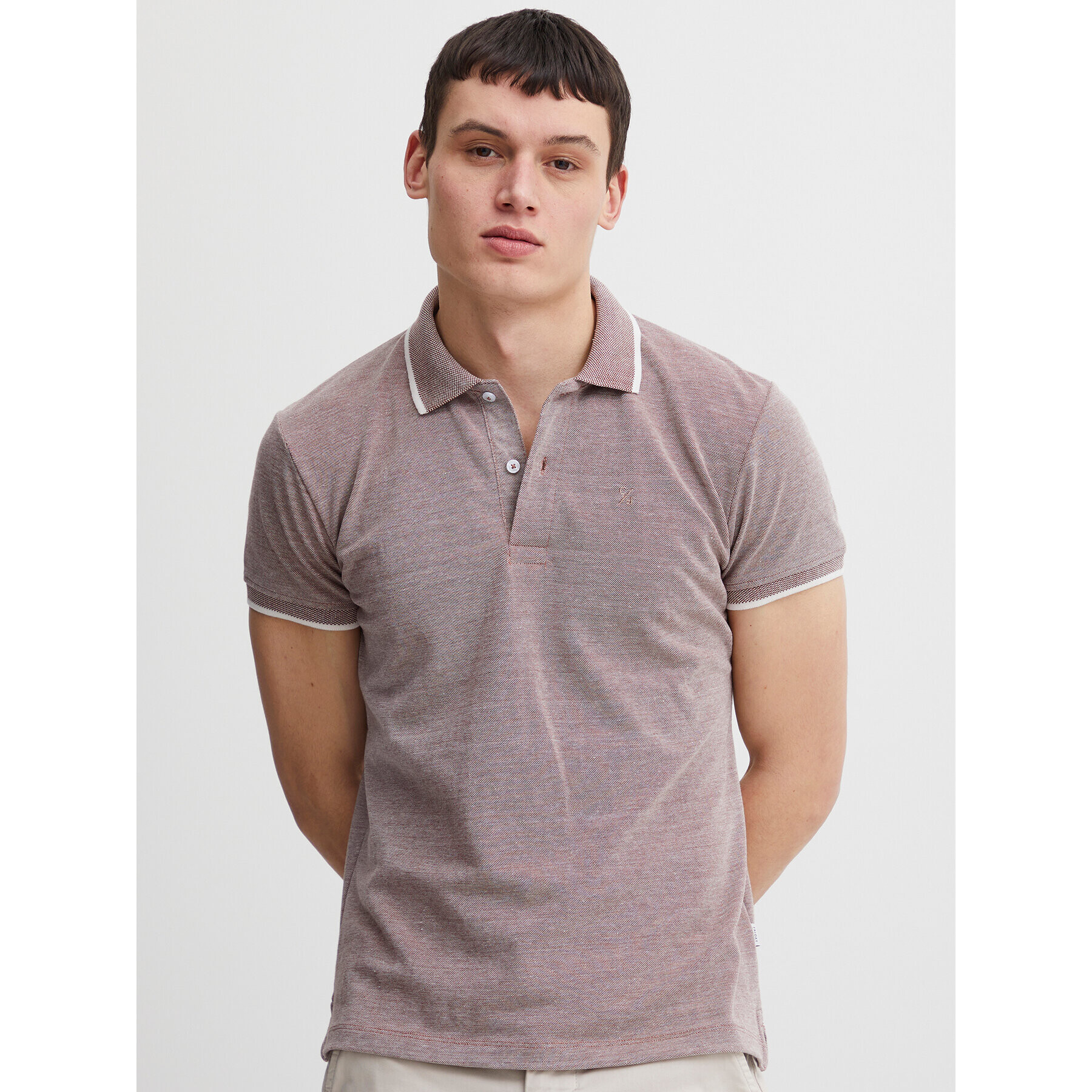 Casual Friday Tricou polo 20503969 Maro Regular Fit - Pled.ro