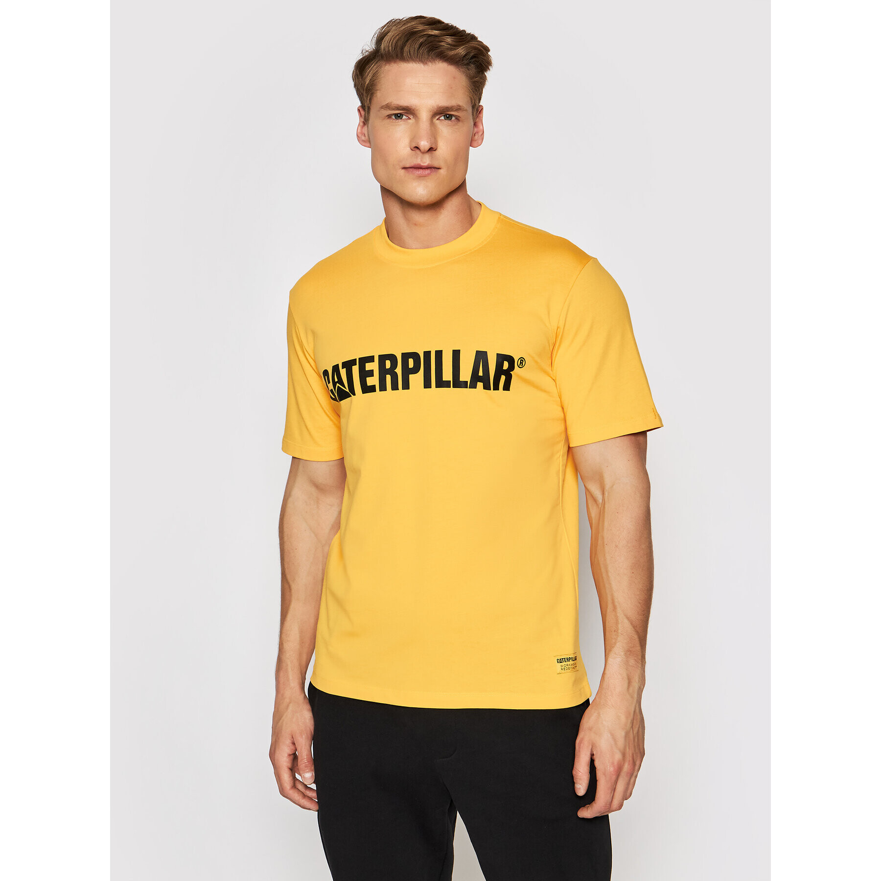 CATerpillar Tricou 2511242 Galben Regular Fit - Pled.ro