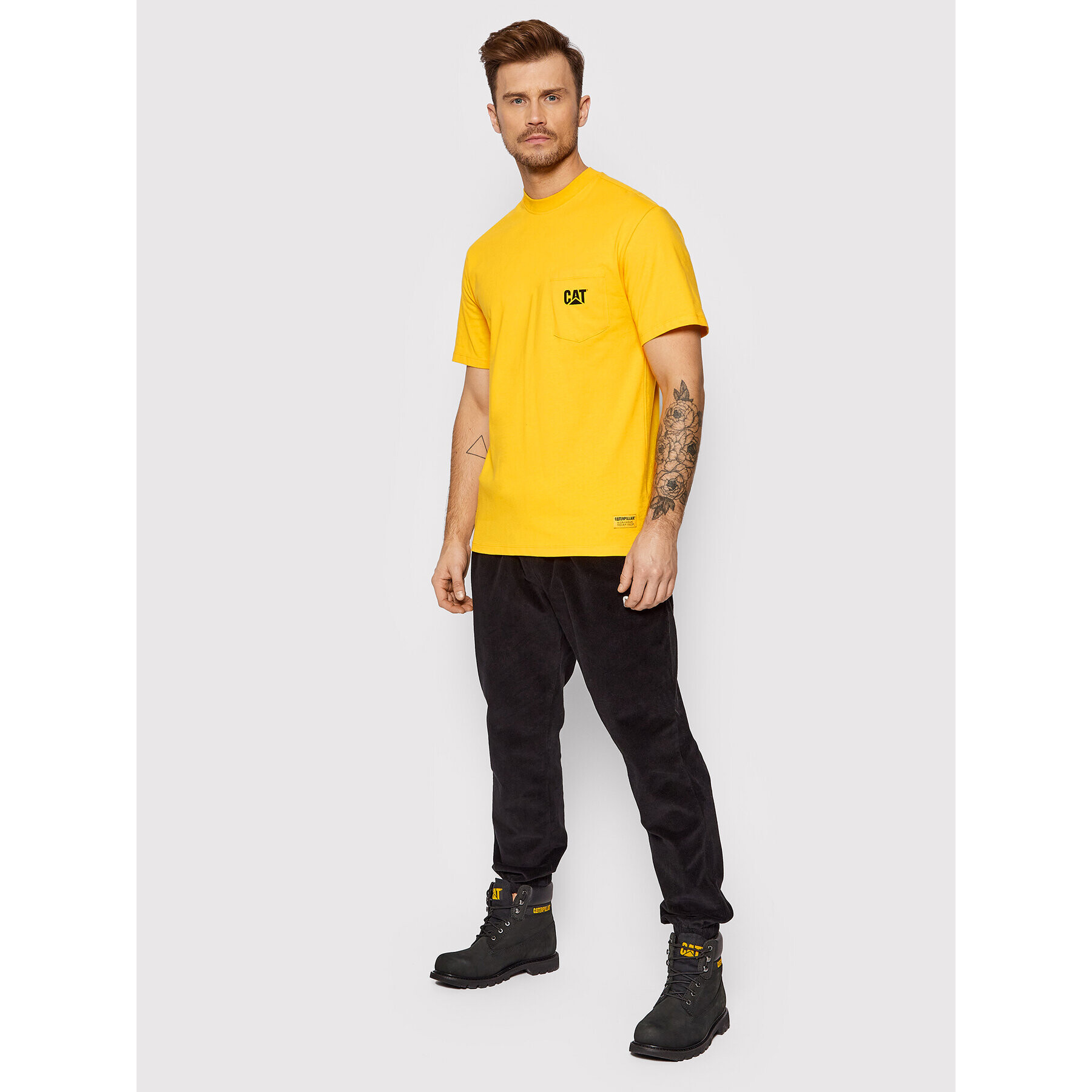 CATerpillar Tricou 2511868 Galben Regular Fit - Pled.ro