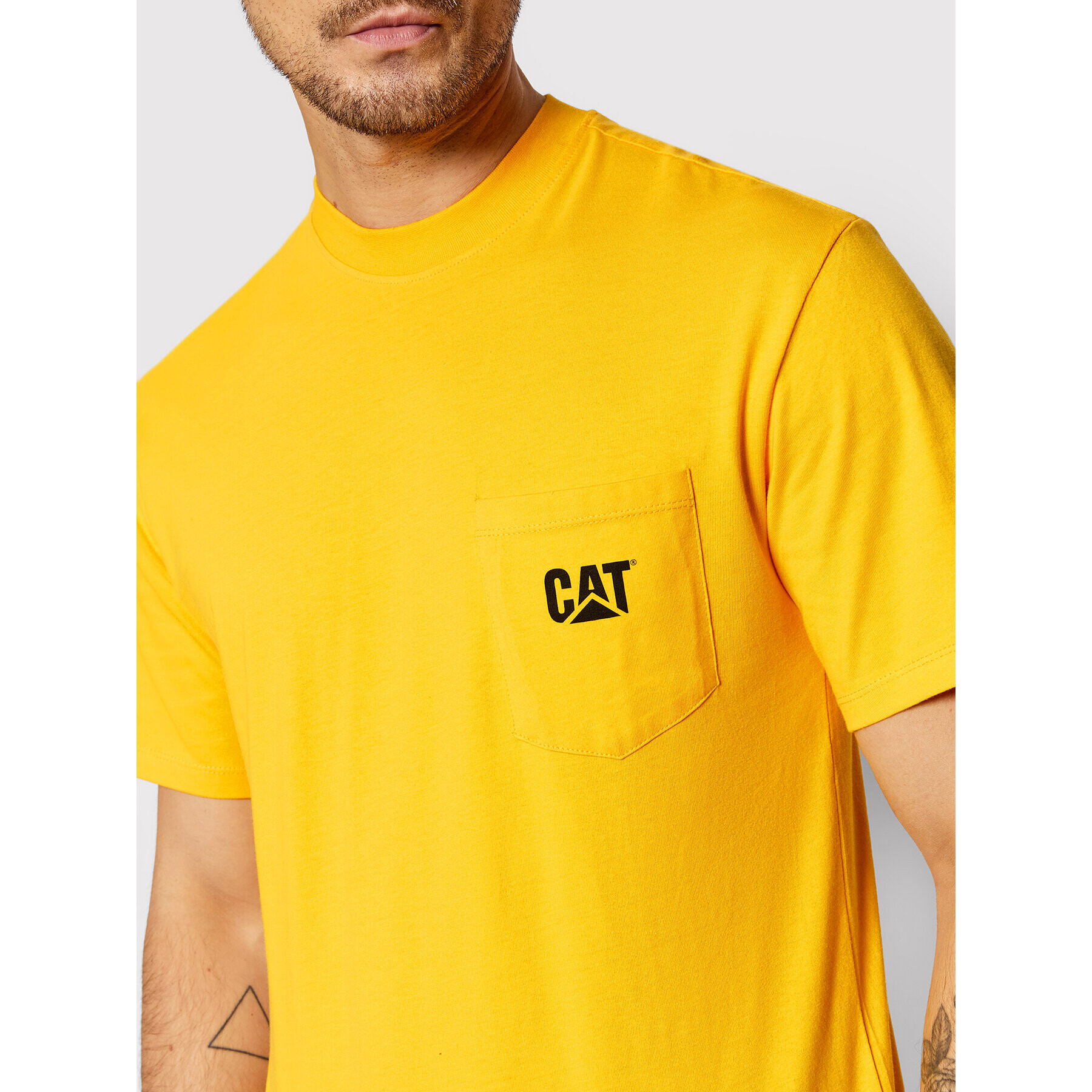 CATerpillar Tricou 2511868 Galben Regular Fit - Pled.ro