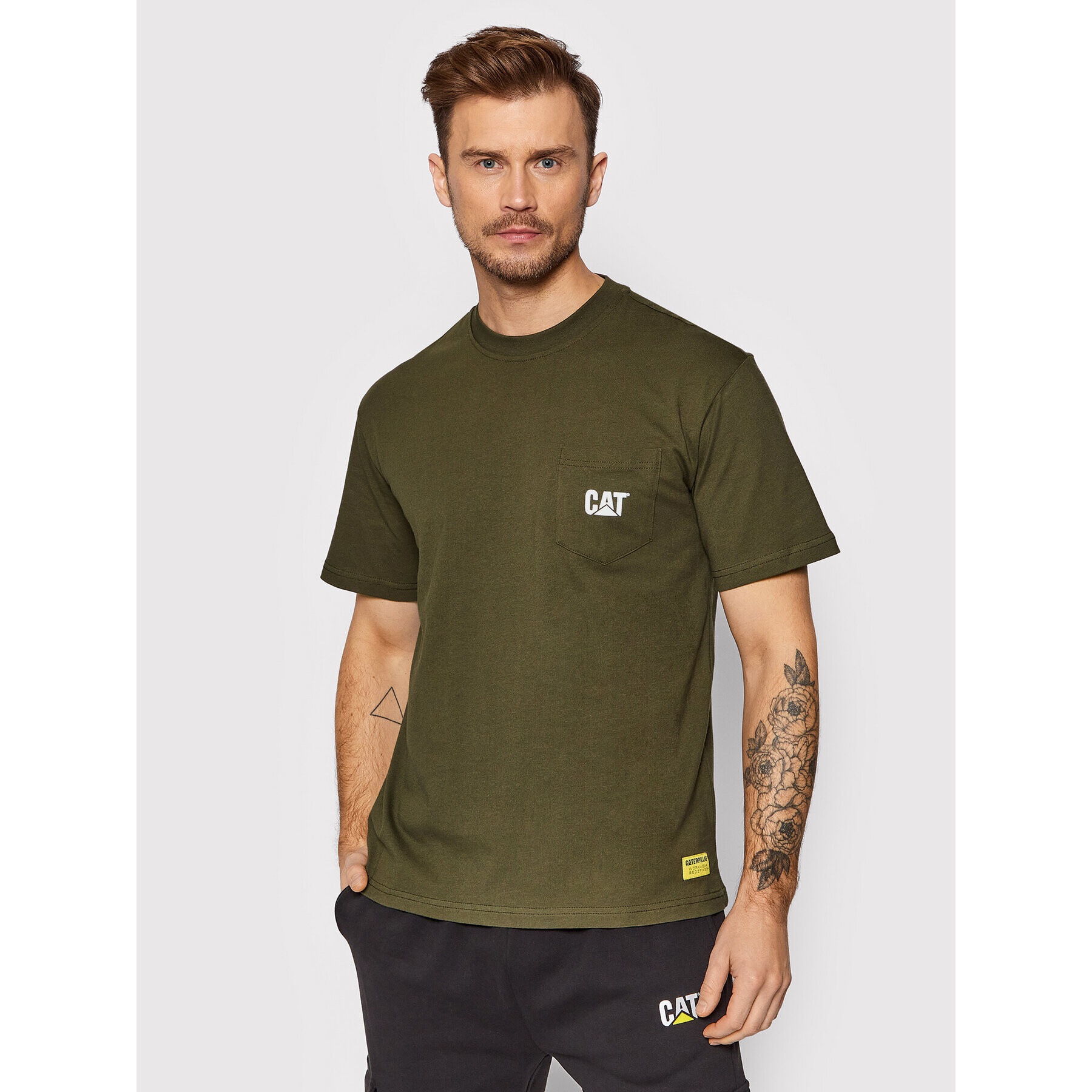 CATerpillar Tricou 2511868 Verde Regular Fit - Pled.ro