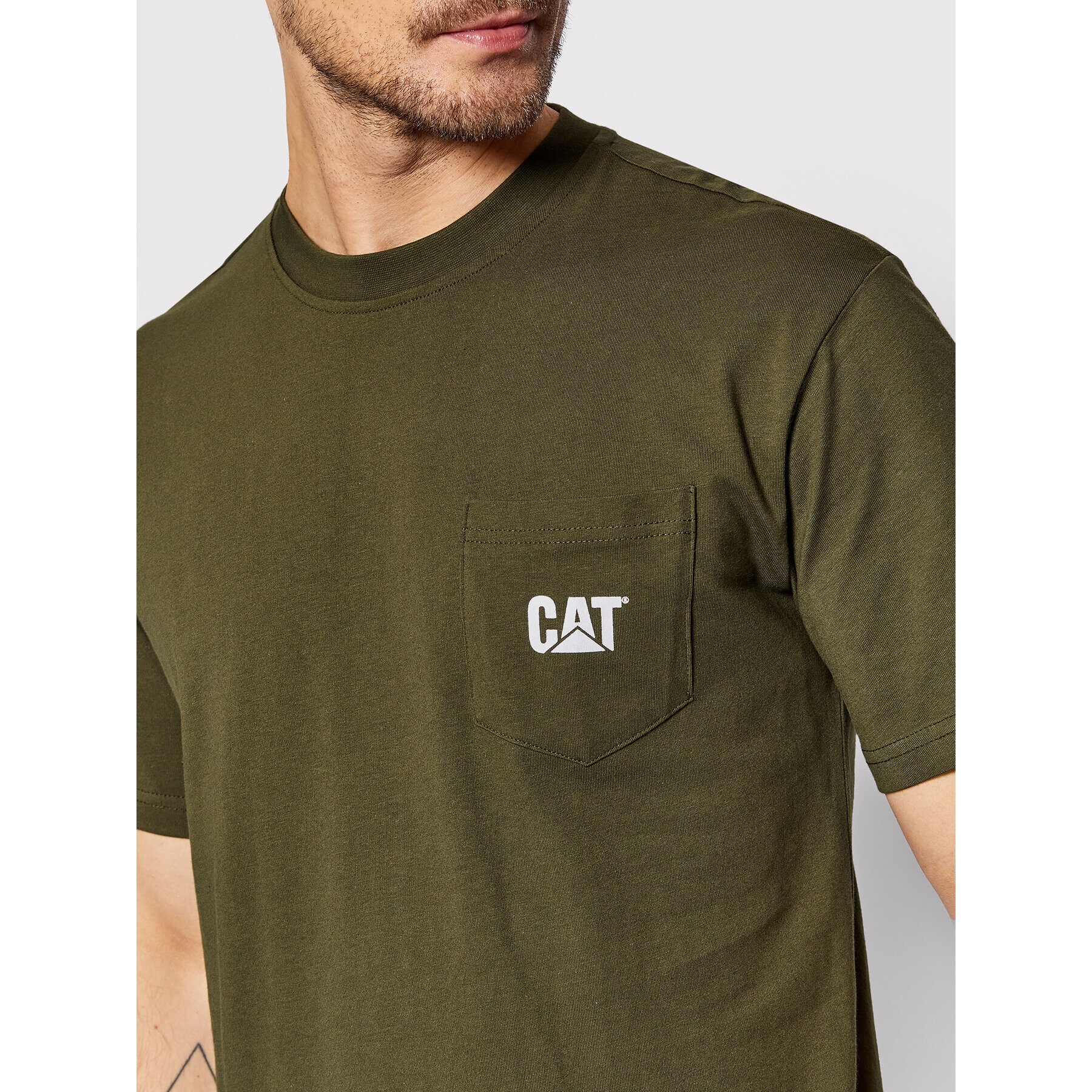 CATerpillar Tricou 2511868 Verde Regular Fit - Pled.ro