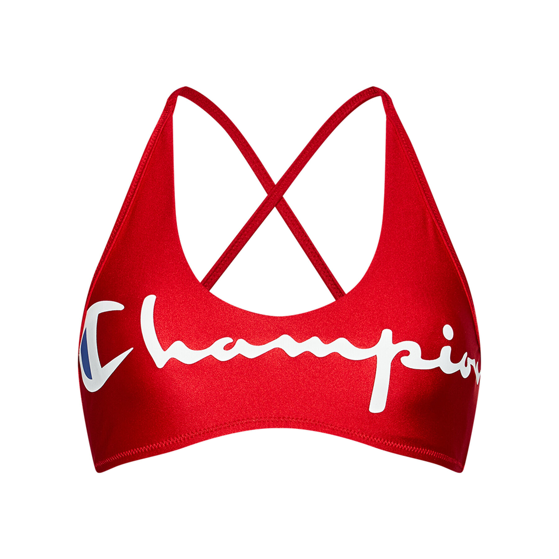 Champion Bikini partea de sus Back Script Logo 113028 Roșu - Pled.ro