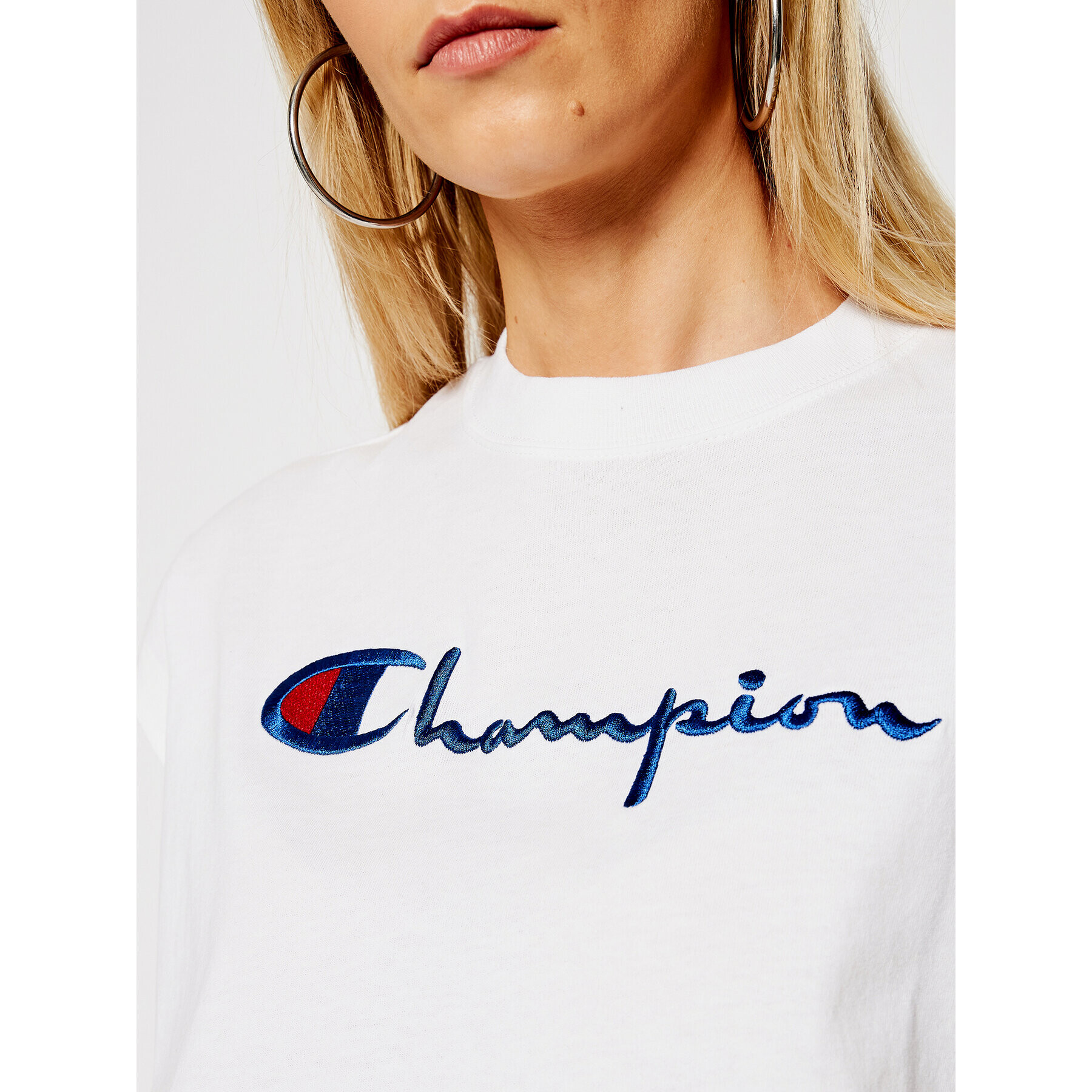 Champion Tricou 112736 Alb Relaxed Fit - Pled.ro