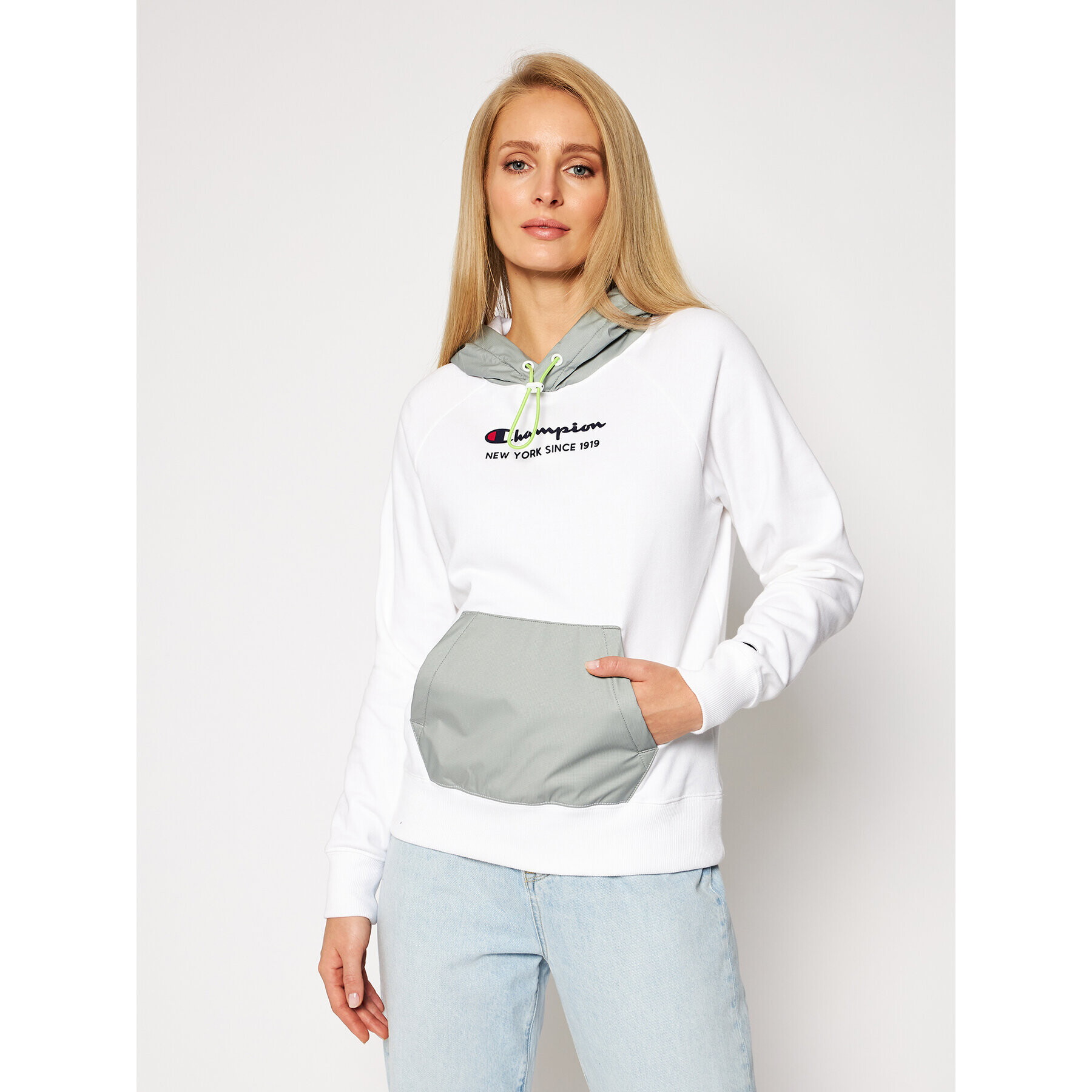 Champion Bluză 113275 Alb Custom Fit - Pled.ro