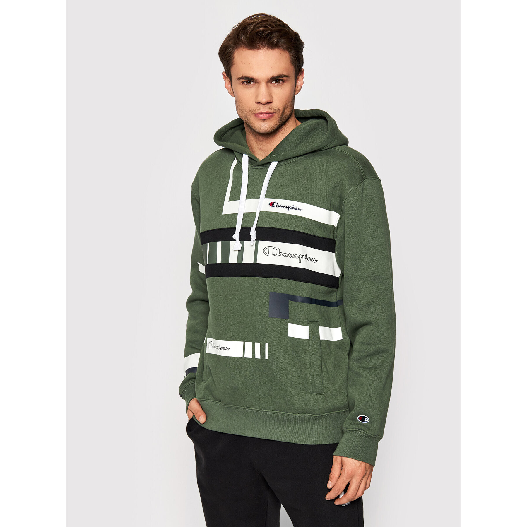 Champion Bluză 216485 Verde Custom Fit - Pled.ro