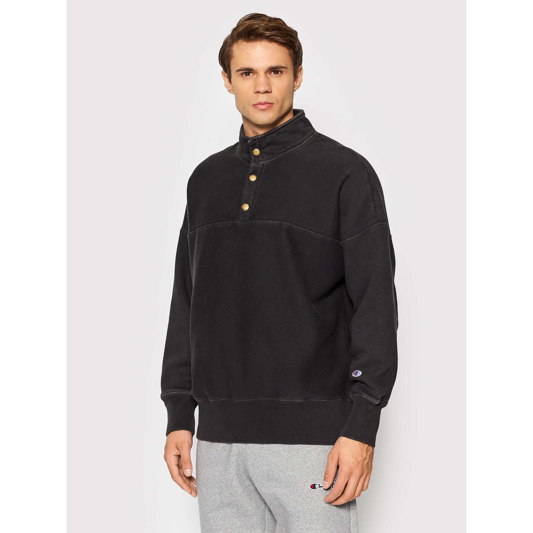 Champion Bluză 216490 Negru Relaxed Fit - Pled.ro