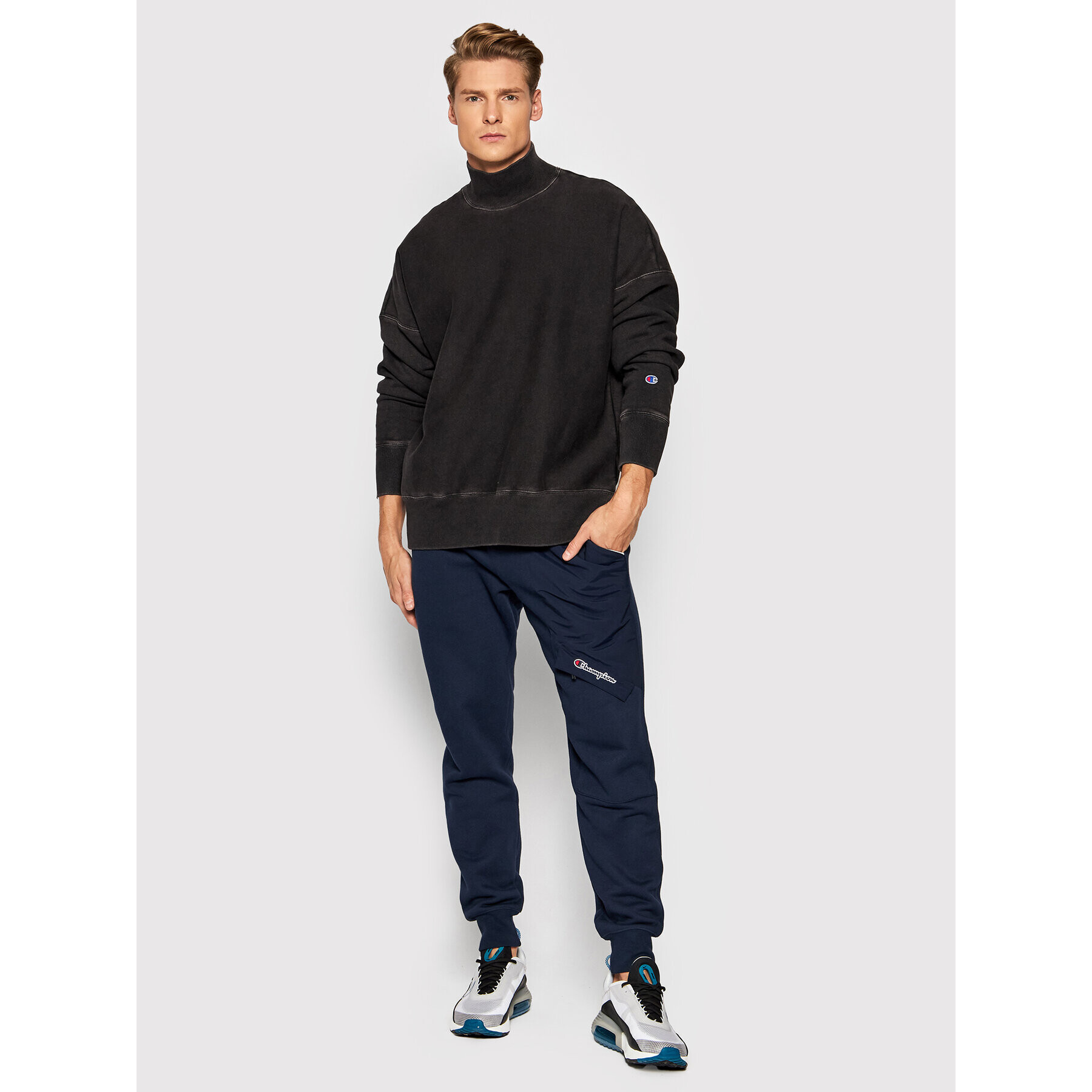 Champion Bluză 216491 Negru Relaxed Fit - Pled.ro