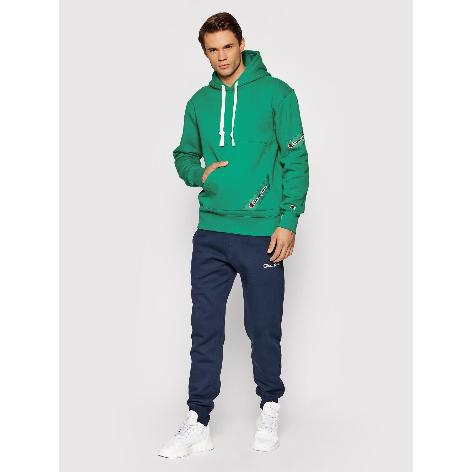 Champion Bluză 216549 Verde Custom Fit - Pled.ro