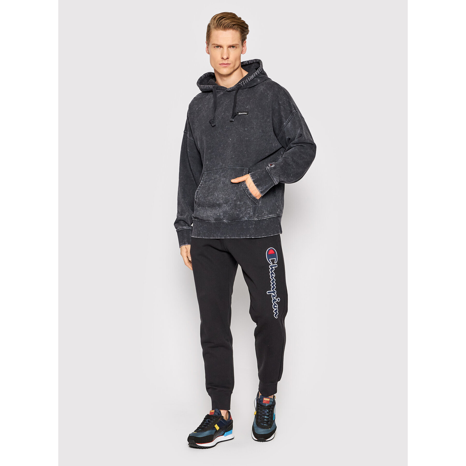 Champion Bluză 217083 Gri Baggy Fit - Pled.ro