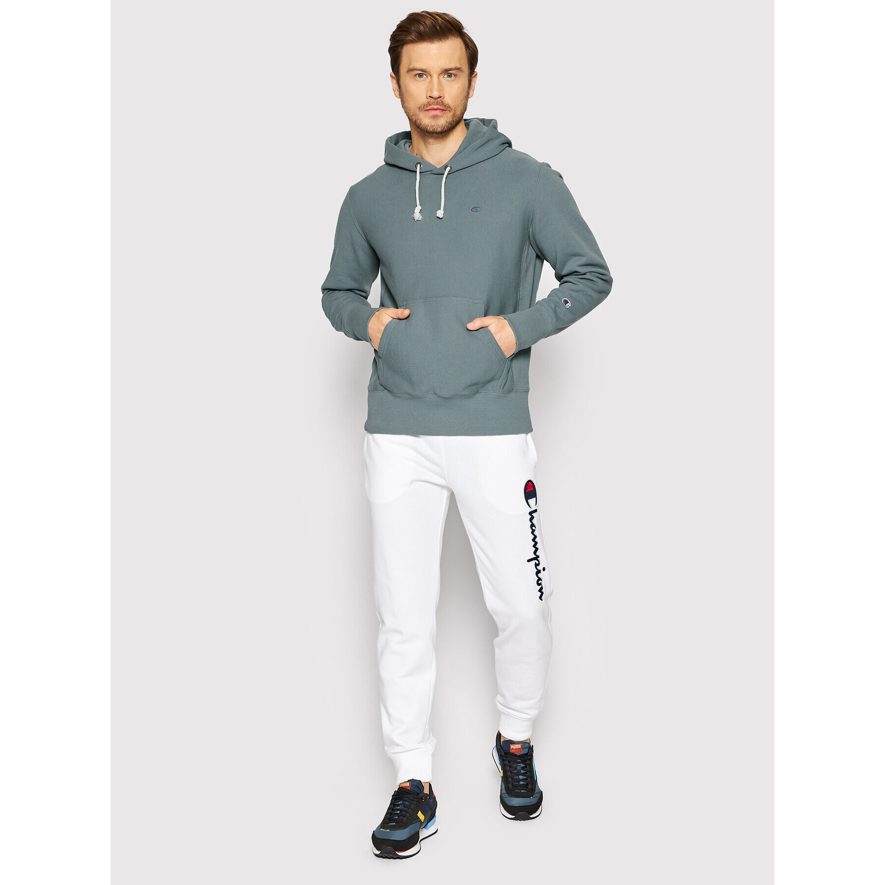 Champion Bluză 217233 Gri Custom Fit - Pled.ro